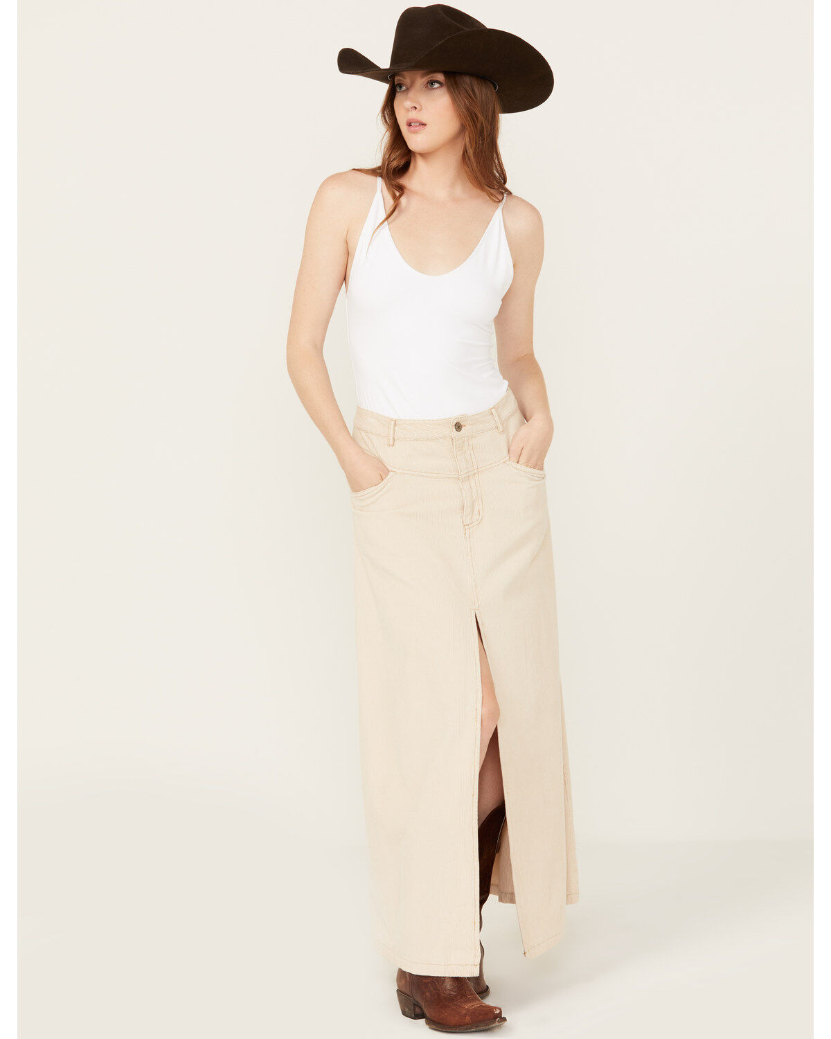 Women's Free People Come As You Are Corduroy Maxi Skirt