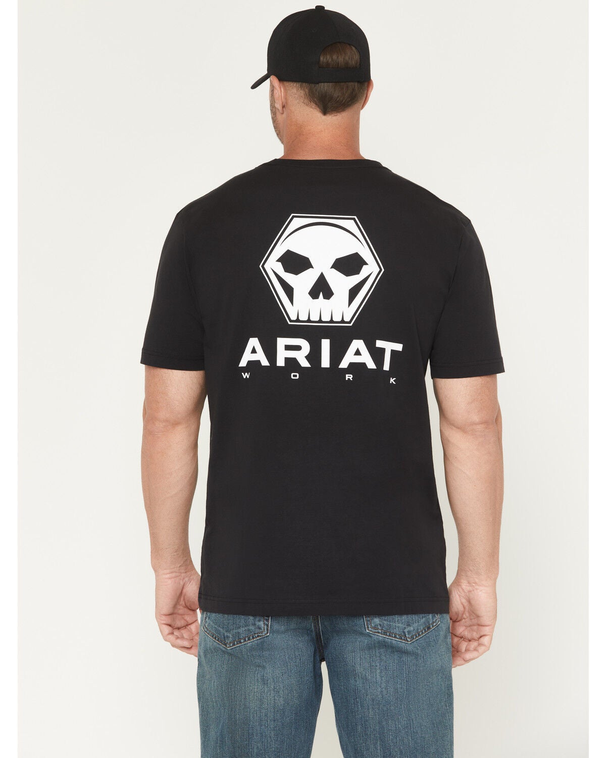 Men's Ariat Rebar Cotton Strong Bolt Short Sleeve Graphic Work Shirt