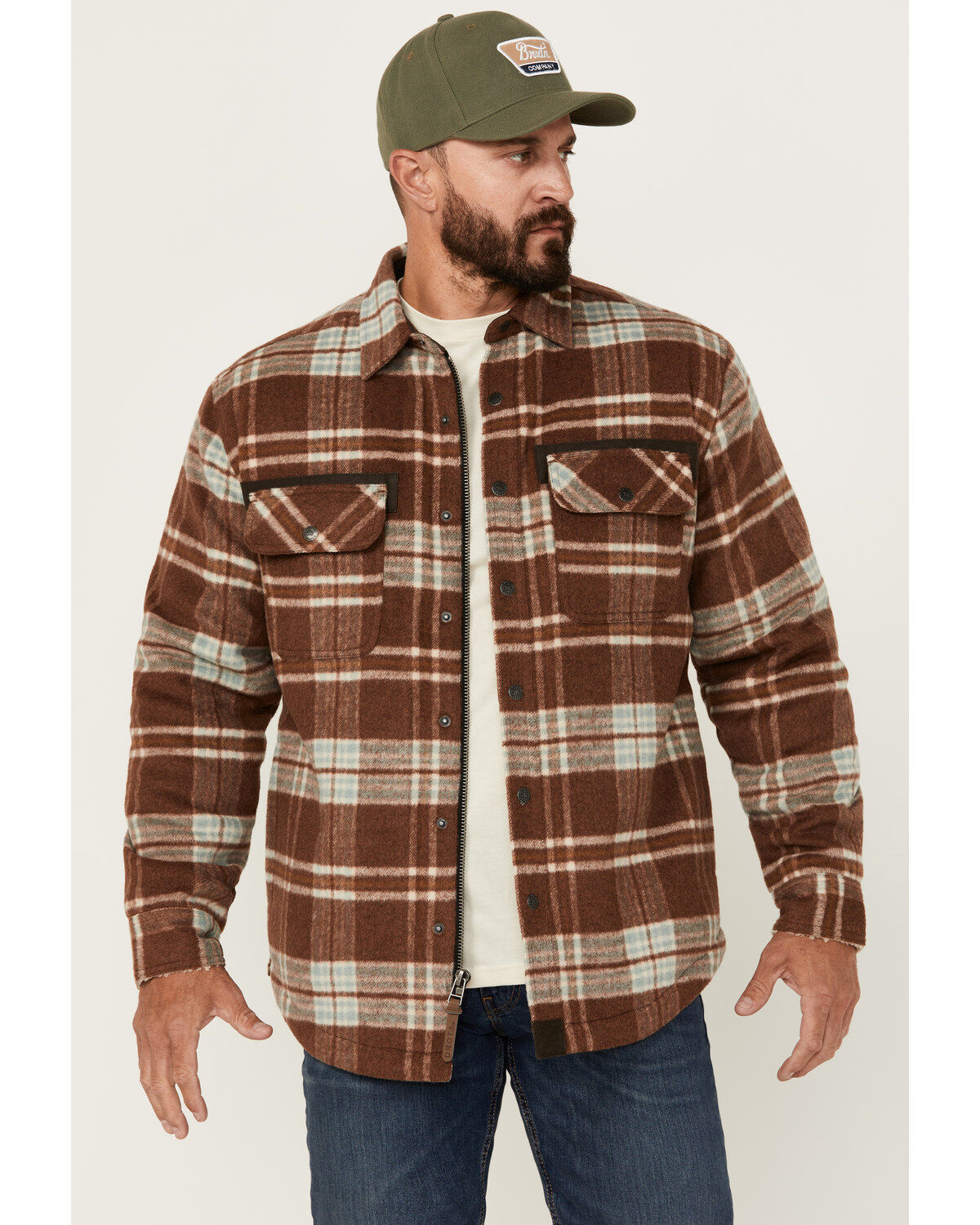 Men's Dakota Grizzly Burke Plaid Print Sherpa Lined Jacket