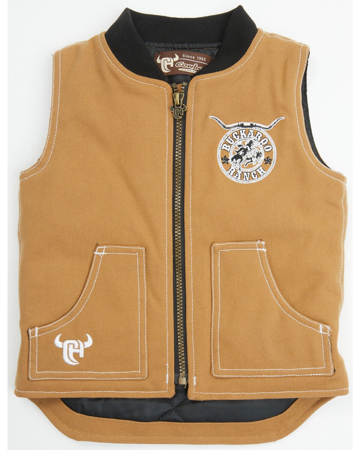 Boys' Cowboy Hardware Toddler Buckaroo Ranch Canvas Vest