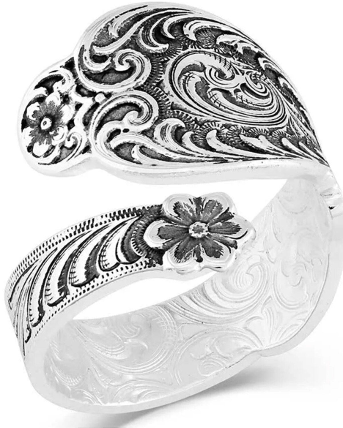 Women's Montana Silversmiths Heirloom Treasure Spoon Floral Open Ring