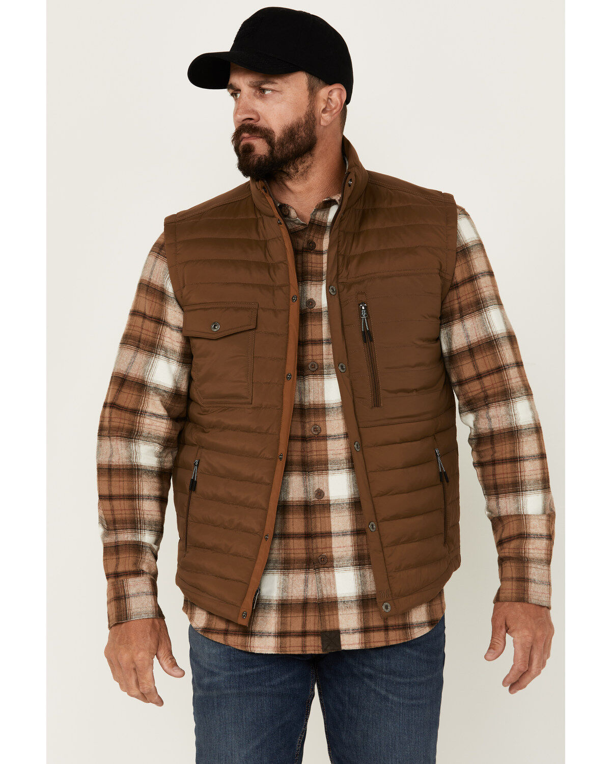 Men's Dakota Grizzly Bryce Quilted Insulated Fleece Lined Vest