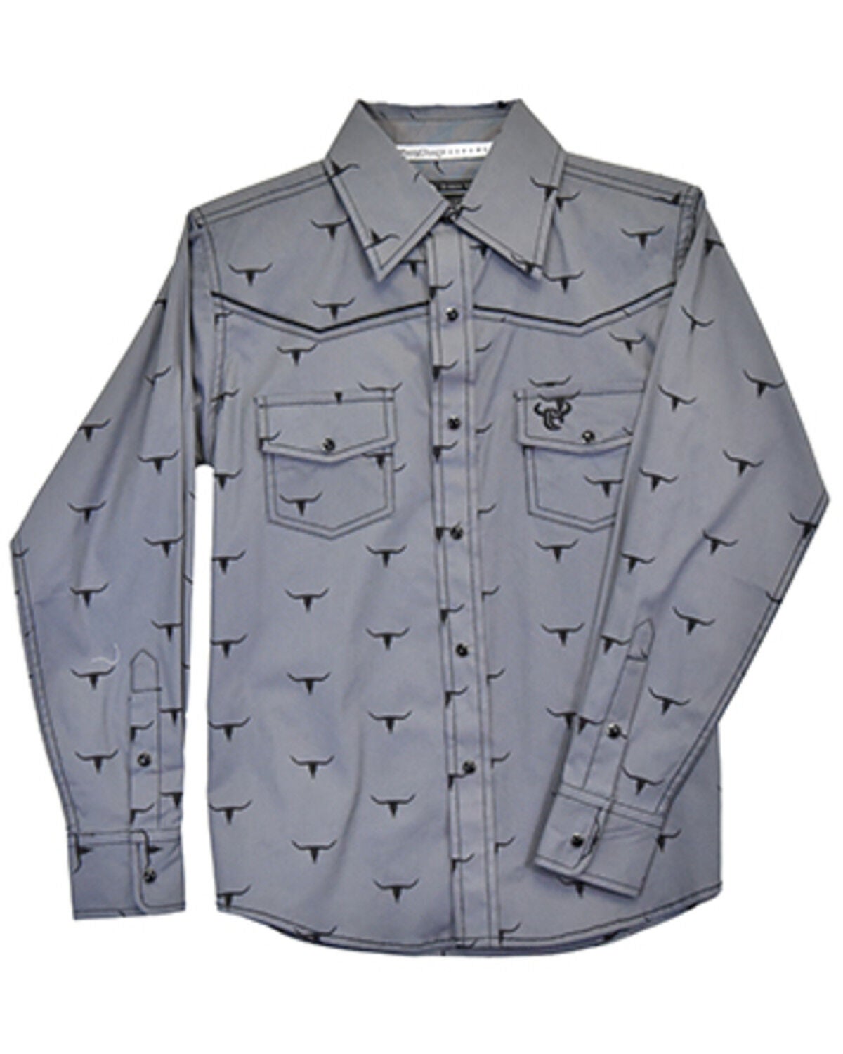 Boys' Cowboy Hardware Toddler Skill Scatter Long Sleeve Snap Stretch W