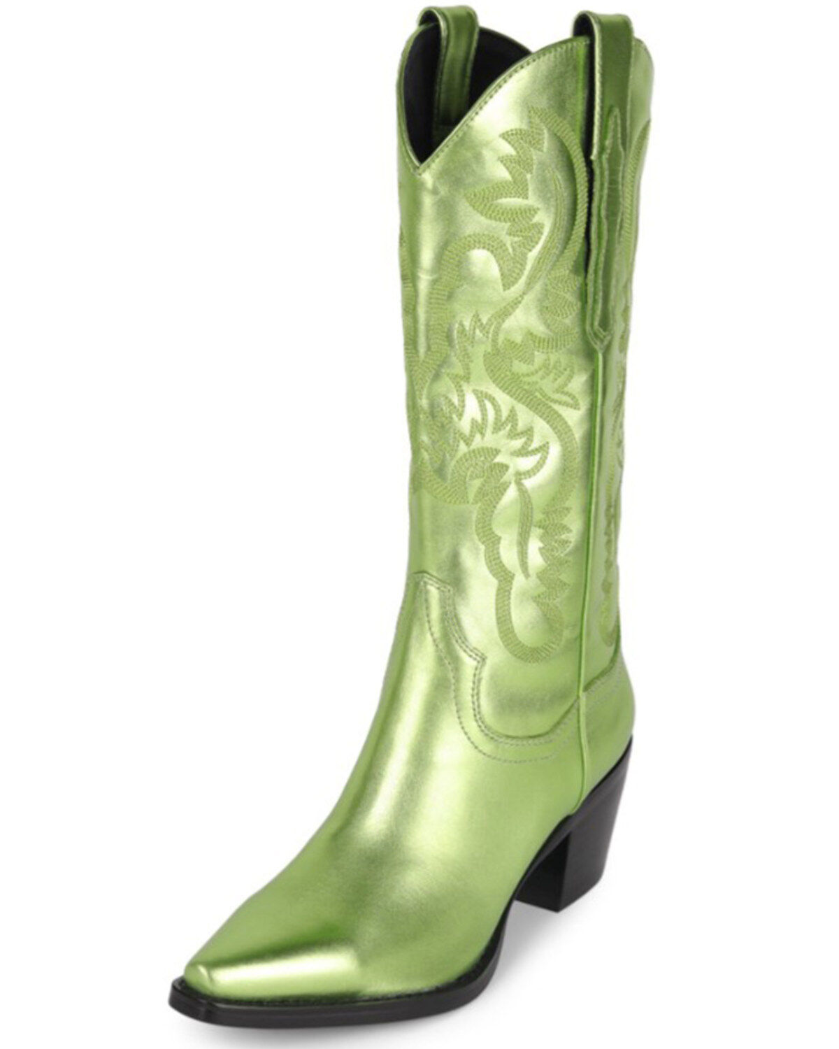 Women's Jeffrey Campbell Dagget Metallic Western Boots - Snip Toe
