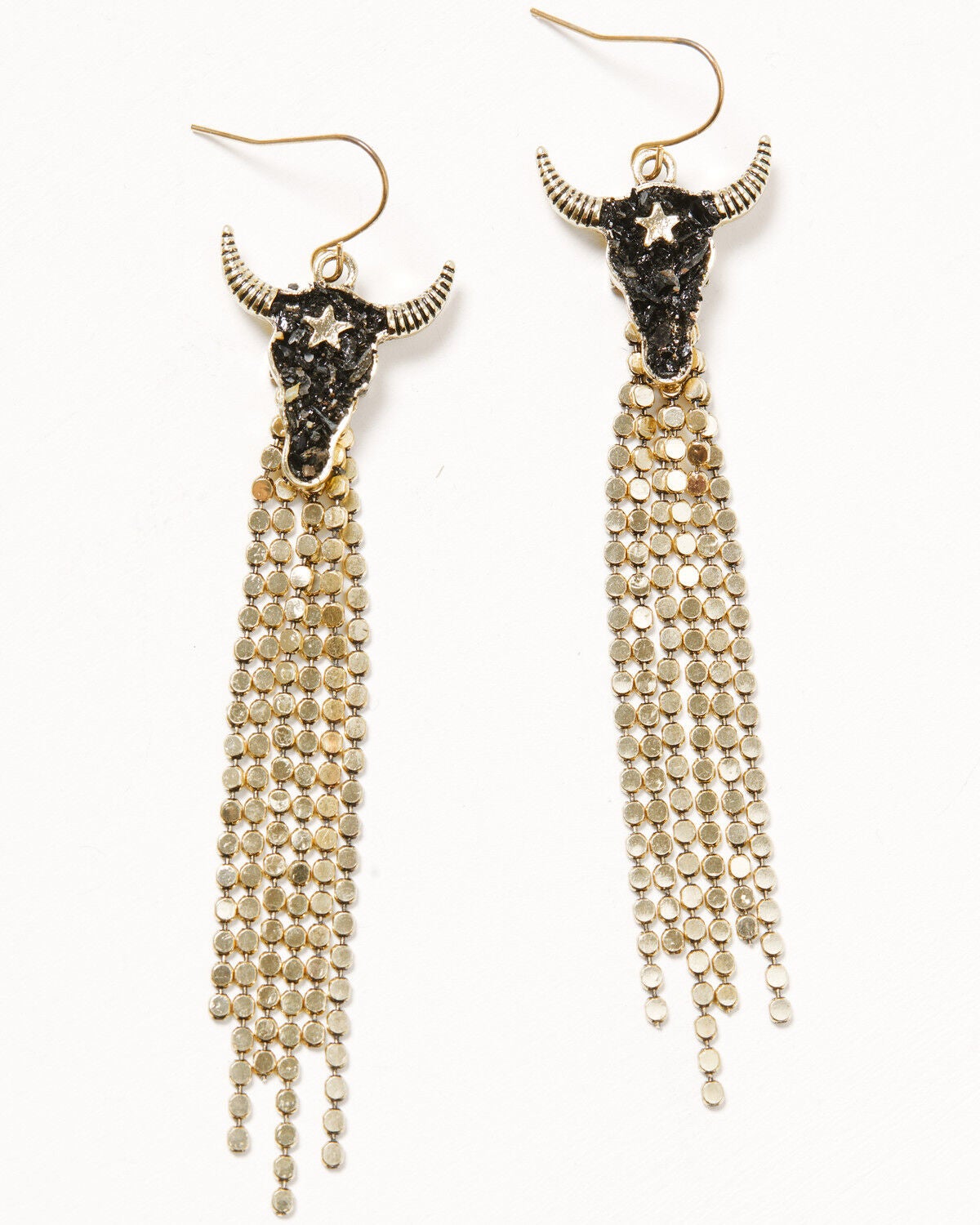 Women's Shyanne Steerhead Fringe Earrings