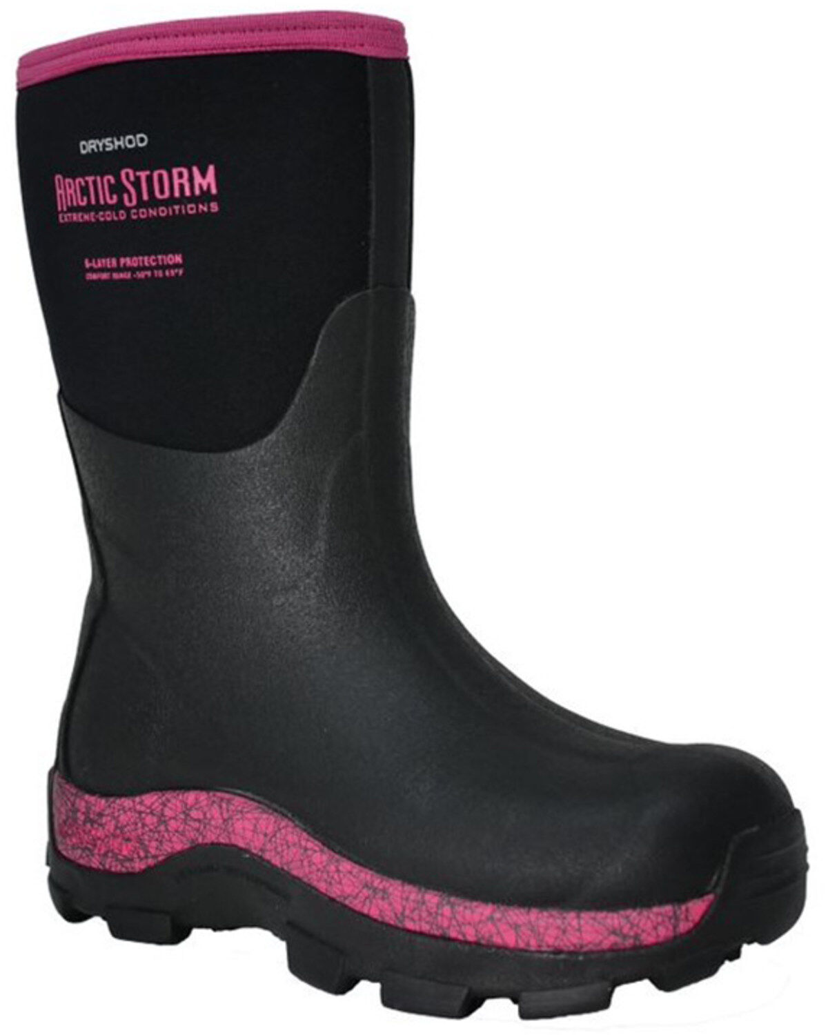 Women's Dryshod Pink Mid Arctic Storm Work Boots