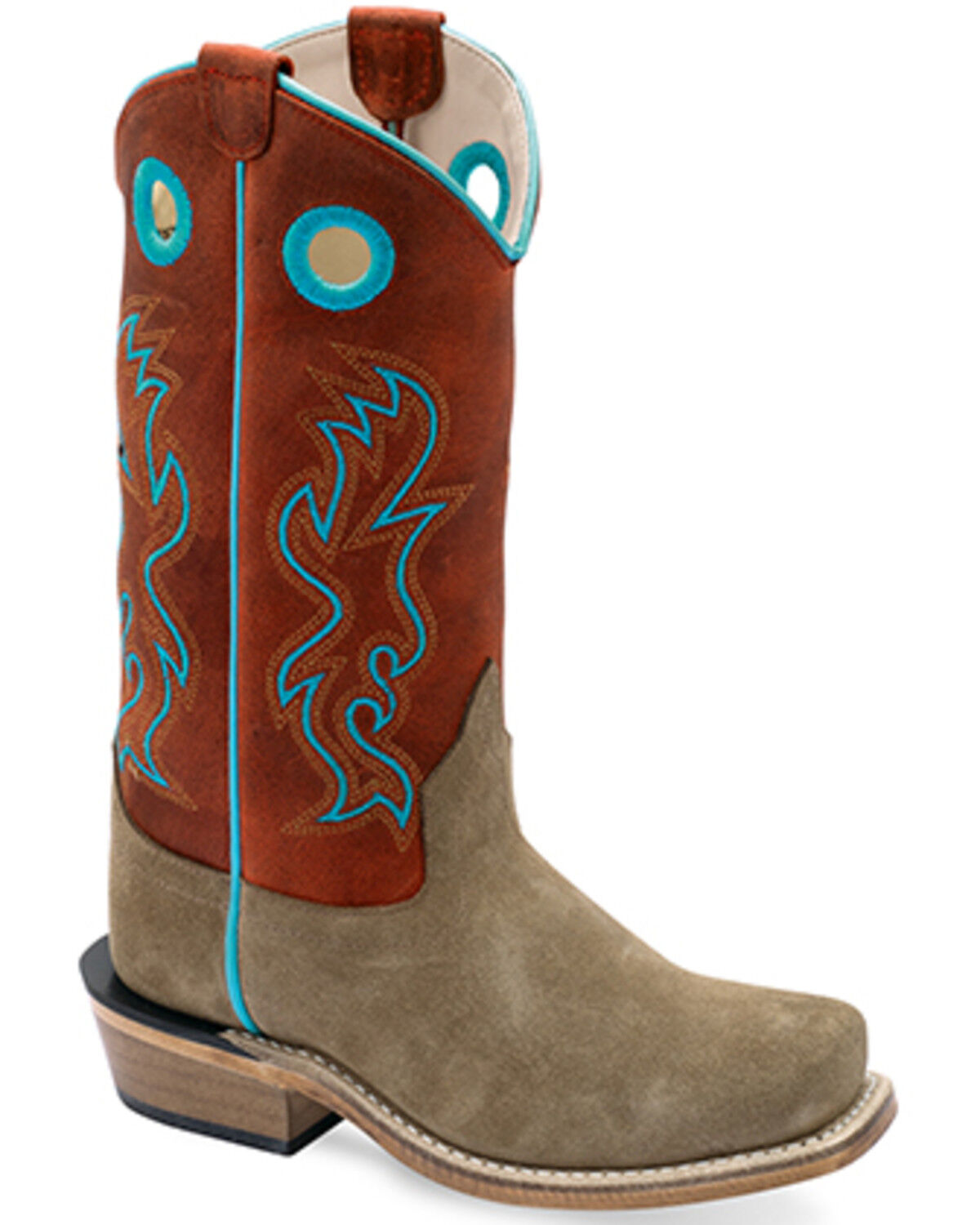 Boys' Old West Suede Western Boots - Square Toe