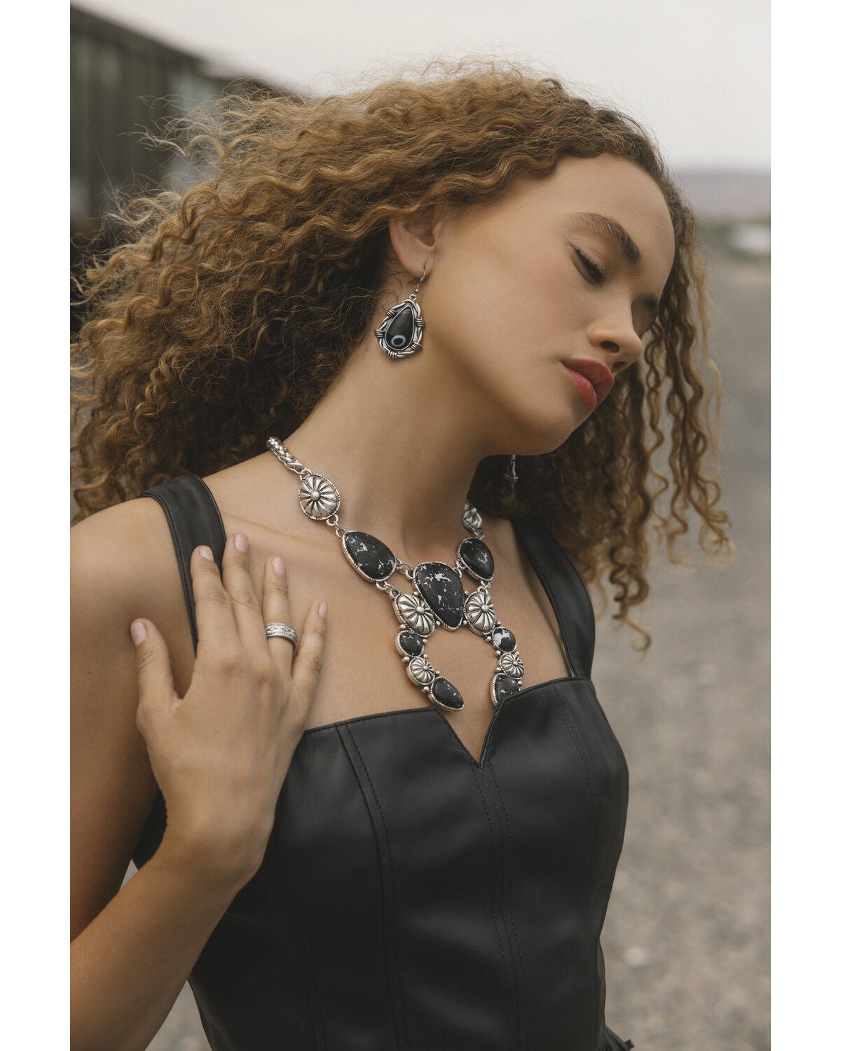 Women's Idyllwind Patomic Statement Squash Blossom Necklace