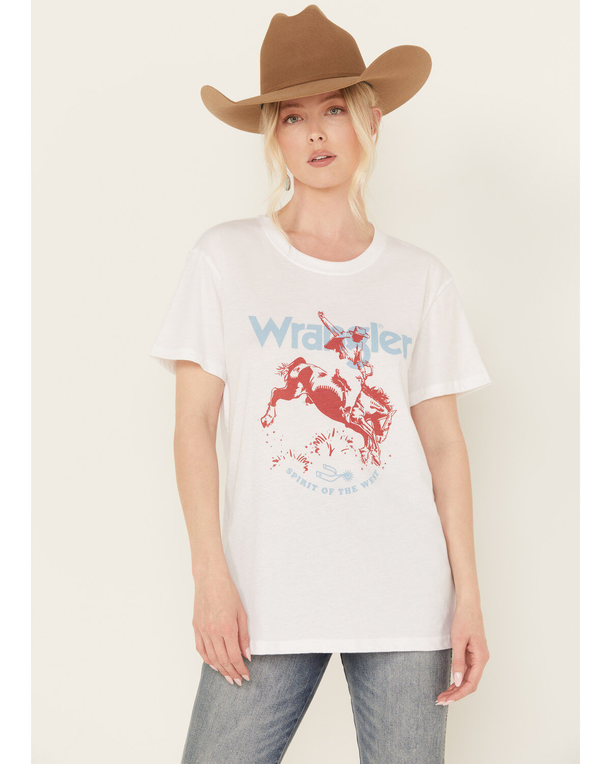 Women's Wrangler Retro Bucking Bronc Boyfriend Graphic Tee
