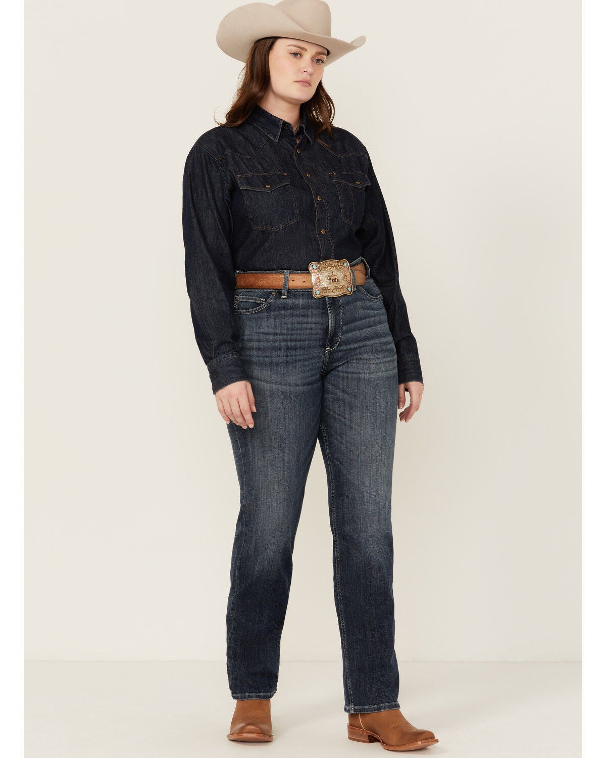 Women's Ariat Perfect Rise Madison Stretch Straight Jeans - Plus