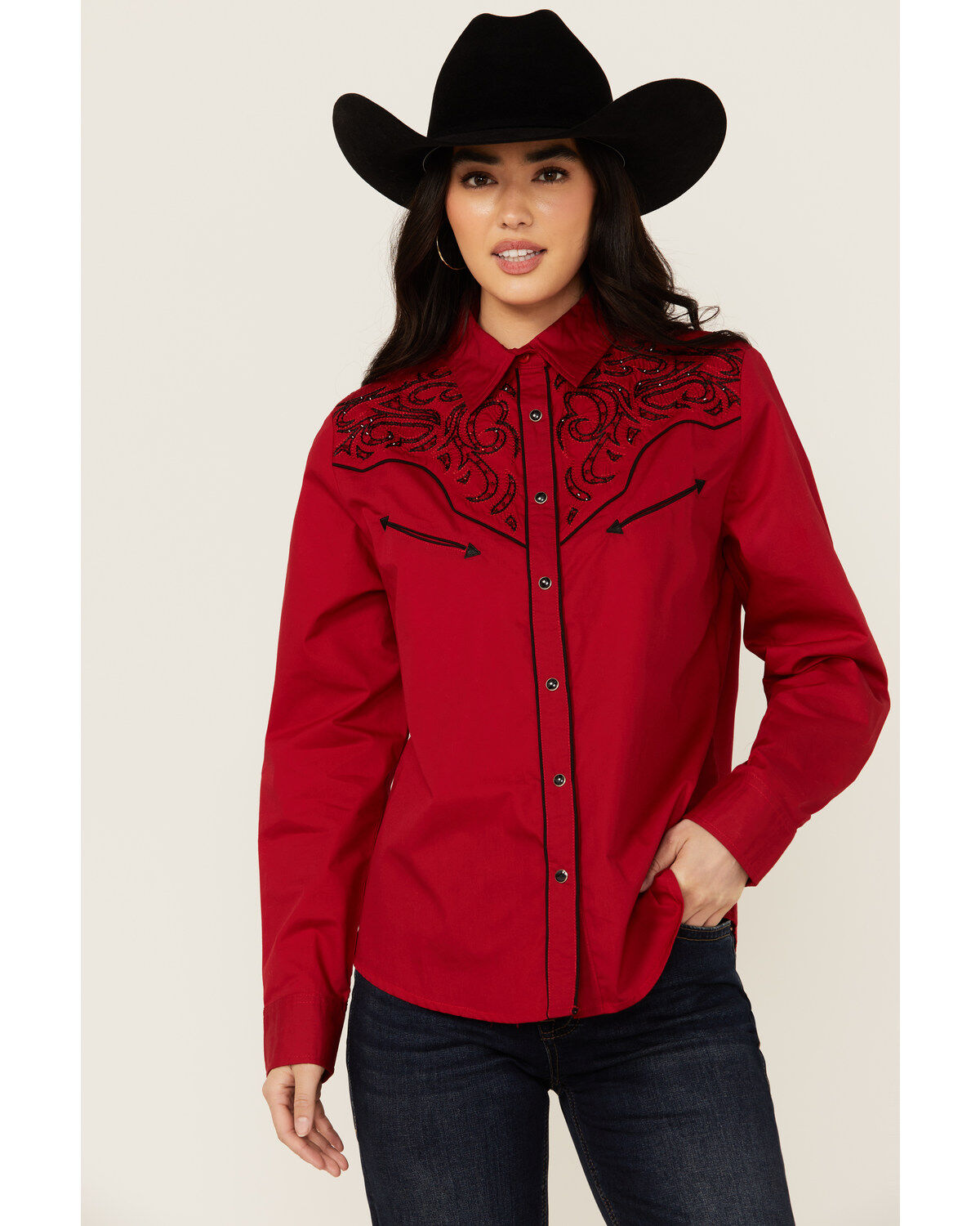 Women's Avalon Embroidered Long Sleeve Snap Western Shirt