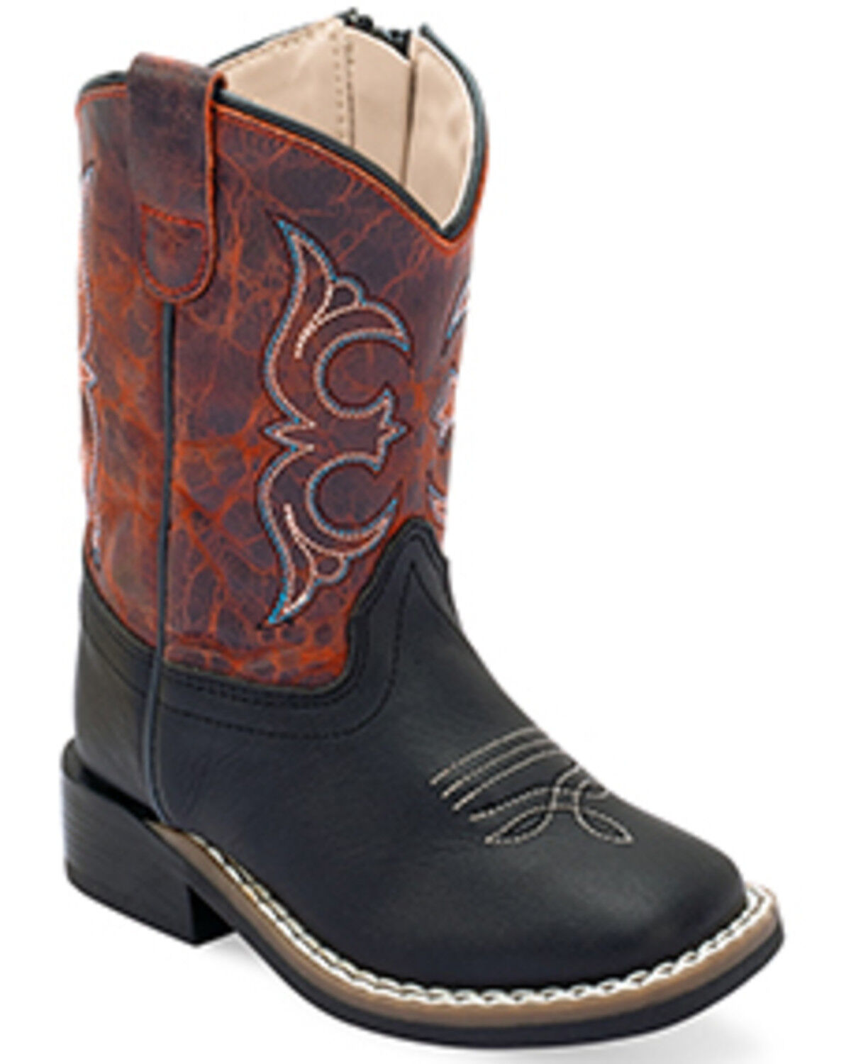 Boys' Old West Toddler Western Boots - Broad Square Toe