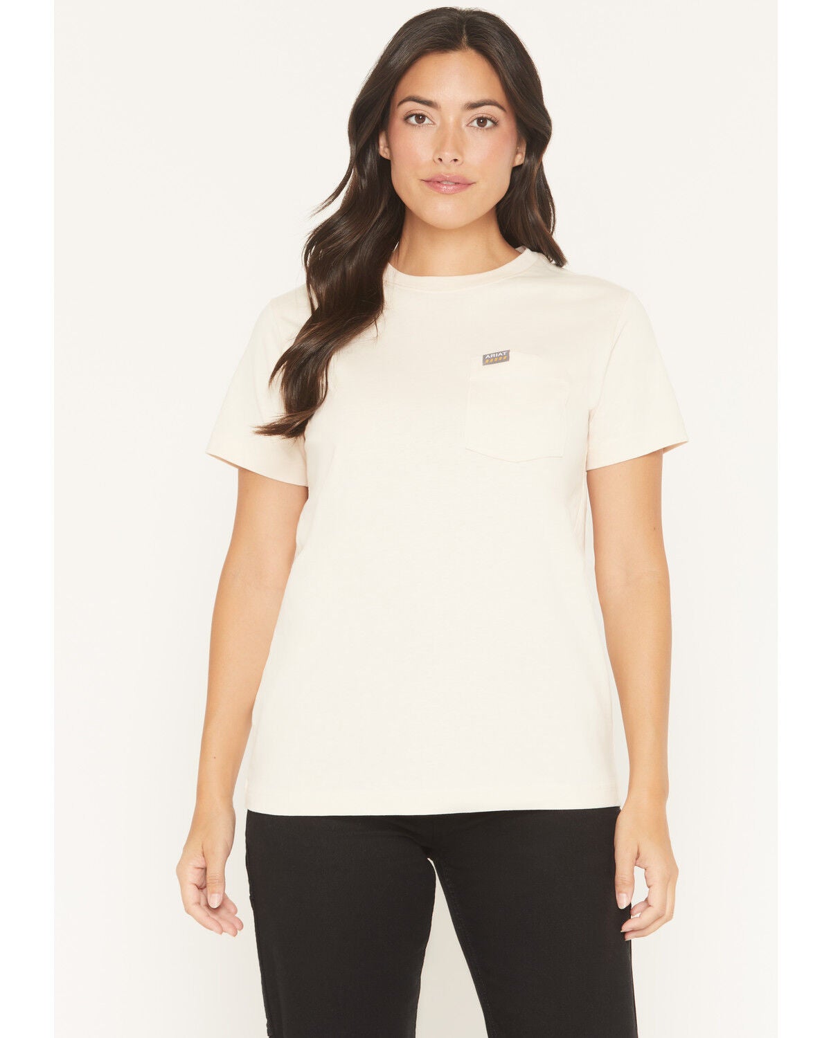 Women's Ariat Rebar Cotton Strong Anvil Logo Short Sleeve Graphic Tee