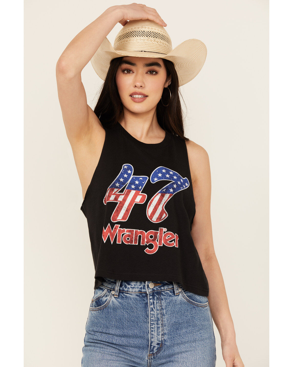 Women's Wrangler 47 Americana Festival Cropped Graphic Tank