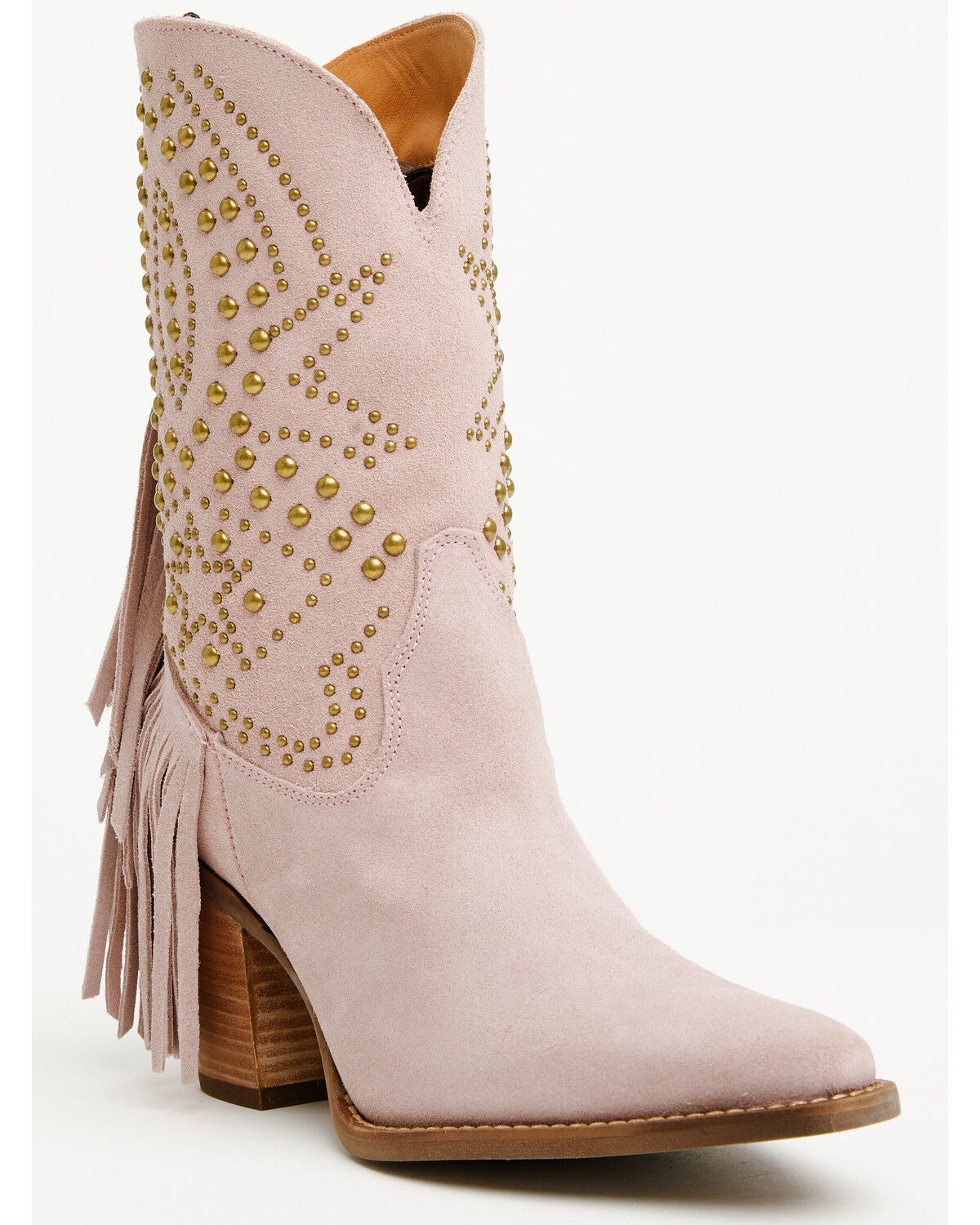 Women's Dingo Star Power Fringe Studded Western Boots - Snip Toe