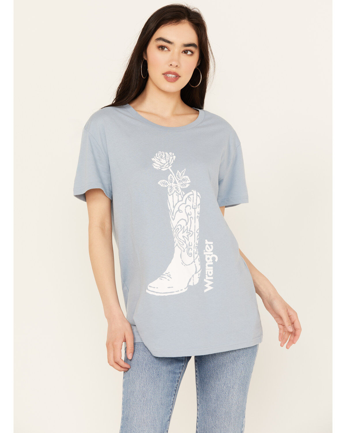 Women's Wrangler Flower Boot Short Sleeve Graphic Tee