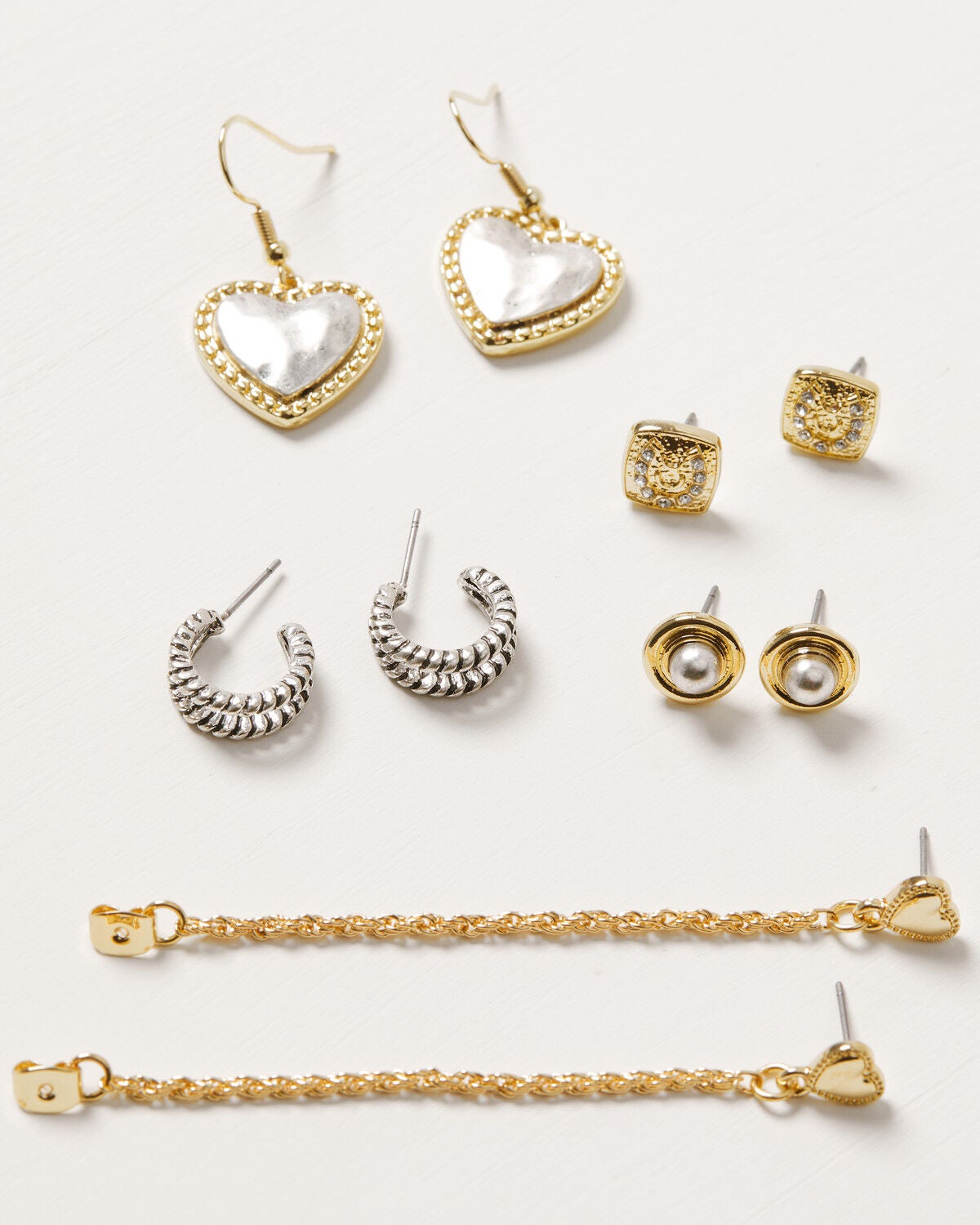 Women's Shyanne Western Muse Heart Concho Earring Set - 5 Piece