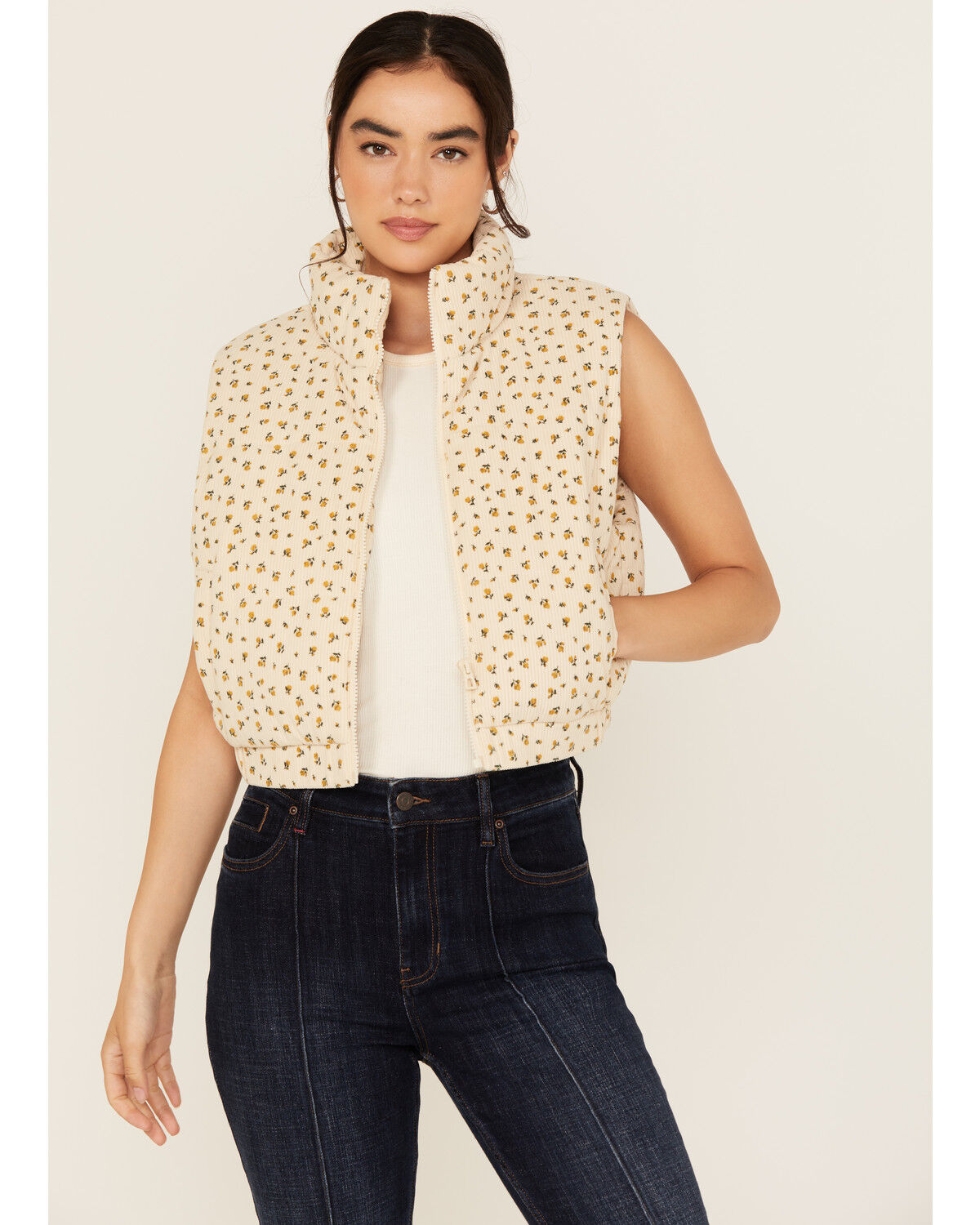 Women's 26 International Floral Print Puffer Vest