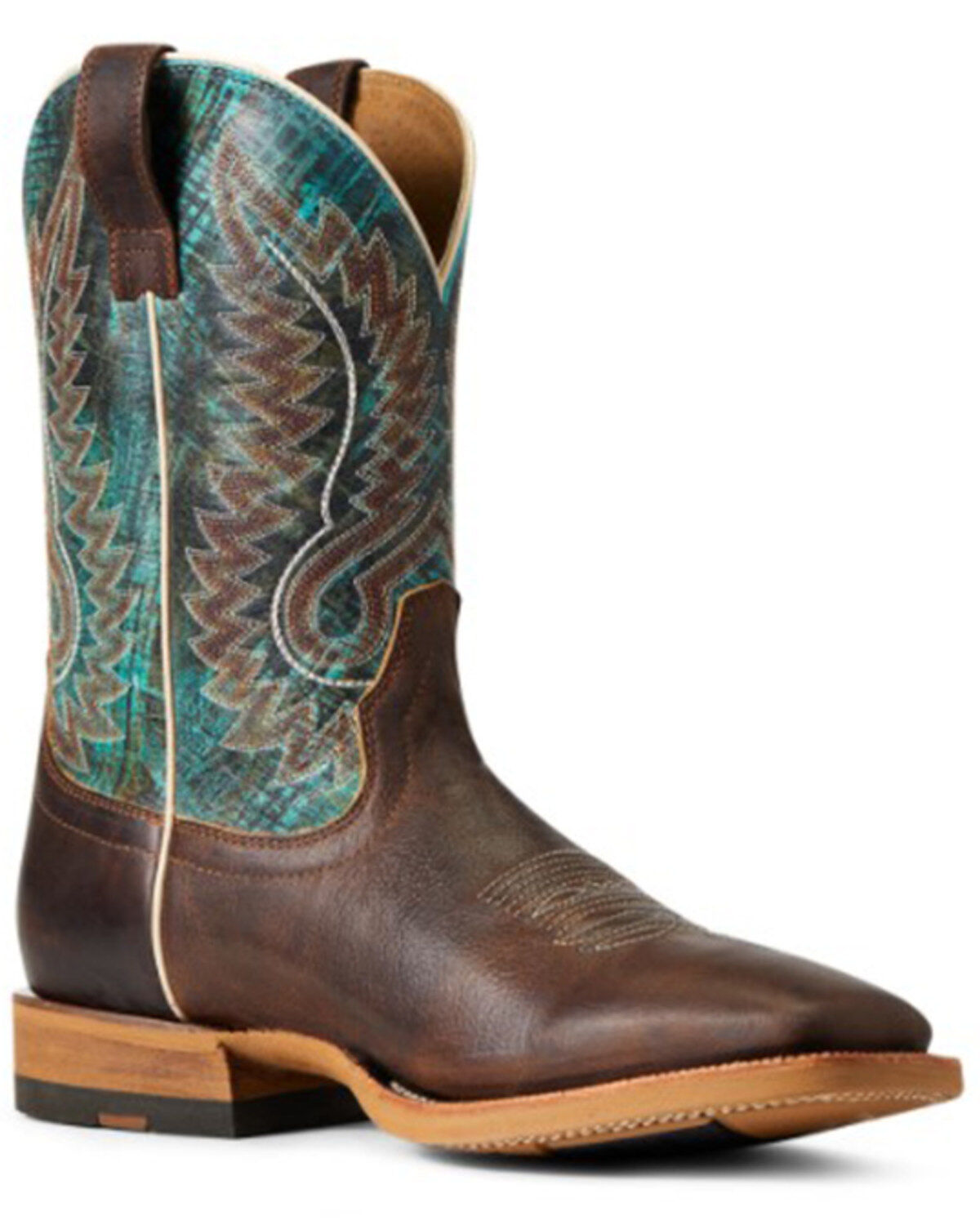 Men's Ariat Cow Camp Leather Western Performance Boot - Broad Square T