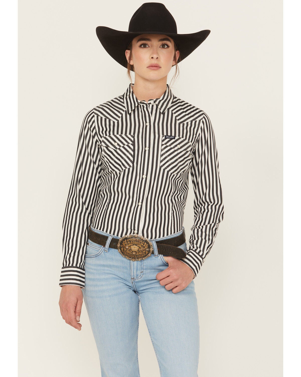 Women's Wrangler Retro Striped Long Sleeve Snap Western Shirt