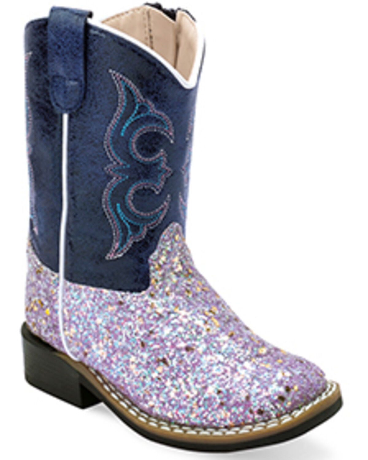 Girls' Old West Toddler Glitter Wester Boots - Broad Square Toe