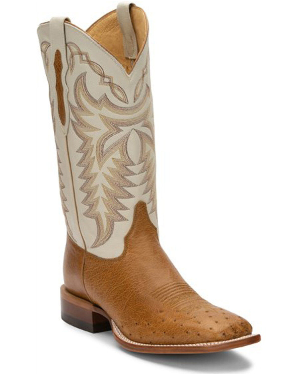 Men's Justin Pascoe Antique Saddle Western Boots - Broad Square Toe