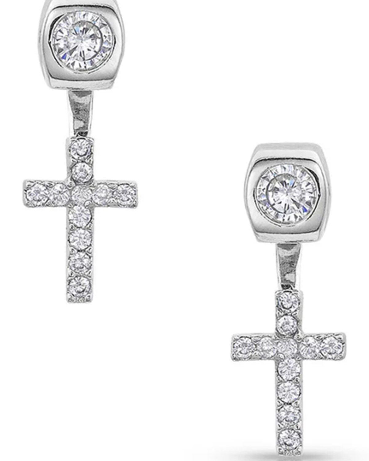 Women's Montana Silversmiths Star Lights Faith Cross Earrings