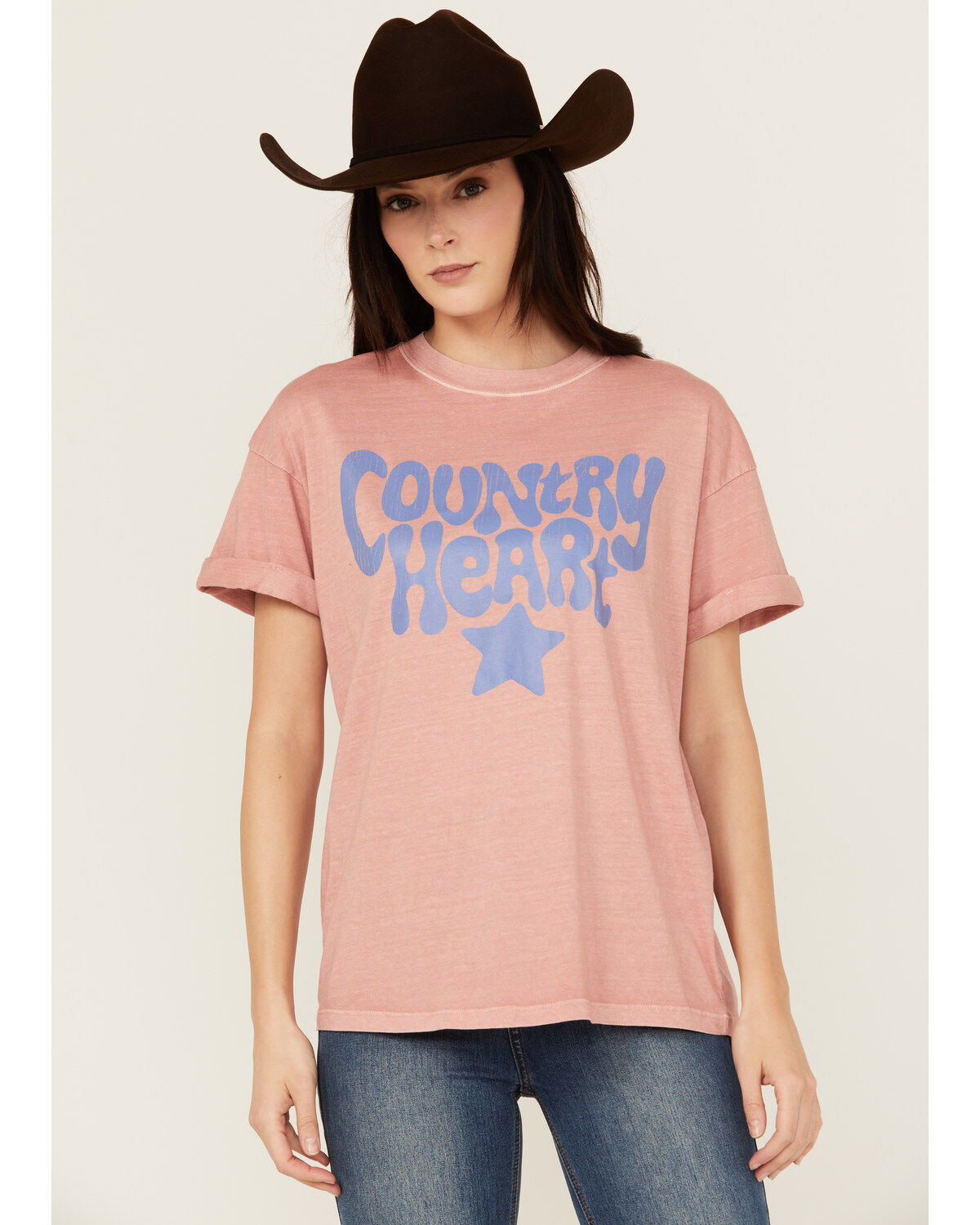 Girl Dangerous Country Heart Short Sleeve Graphic Tee