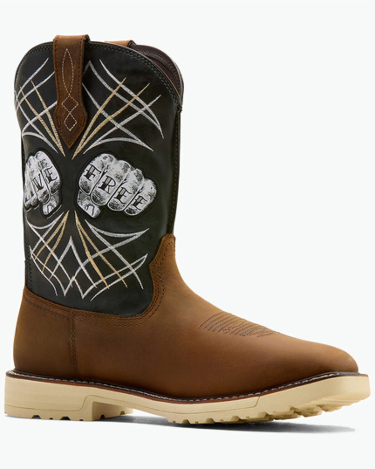 Men's Ariat Activator Live Free Pull-On Work Boots - Soft Toe