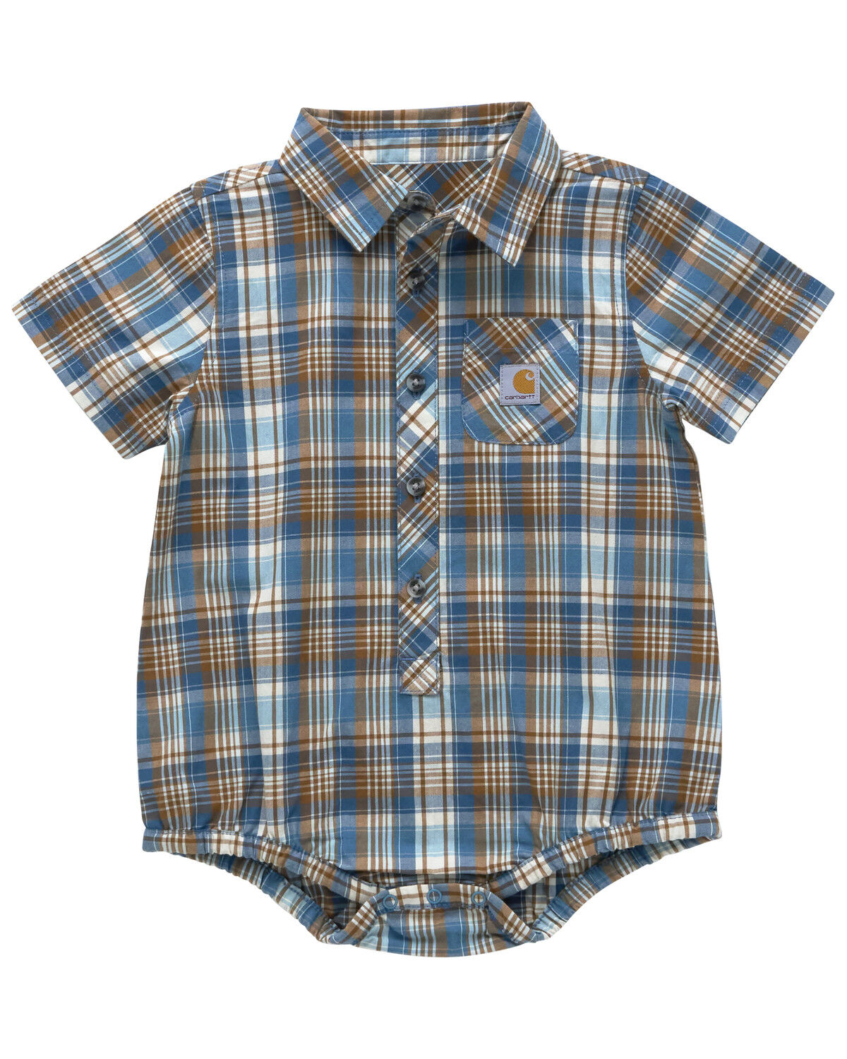 Boys' Carhartt Infant Plaid Print Onesie