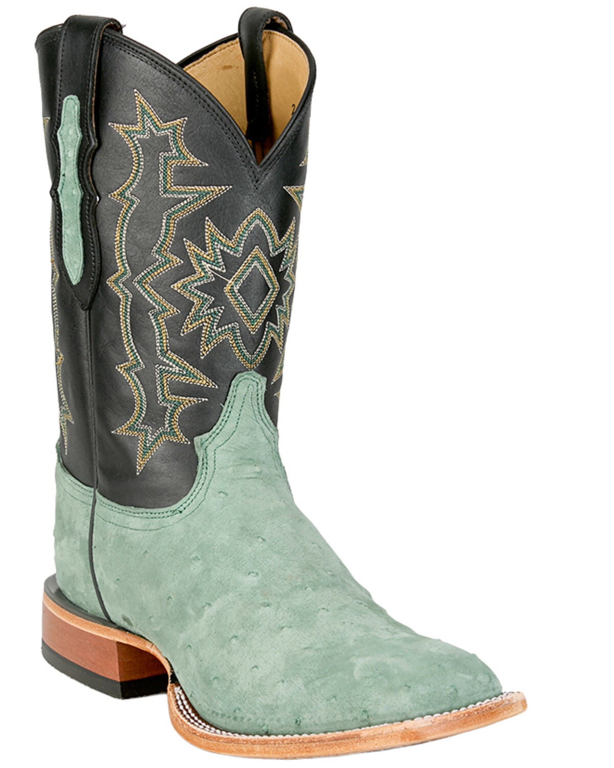 Men's Tony Lama Exotic Full Quill Ostrich Carlos Western Boots - Broad