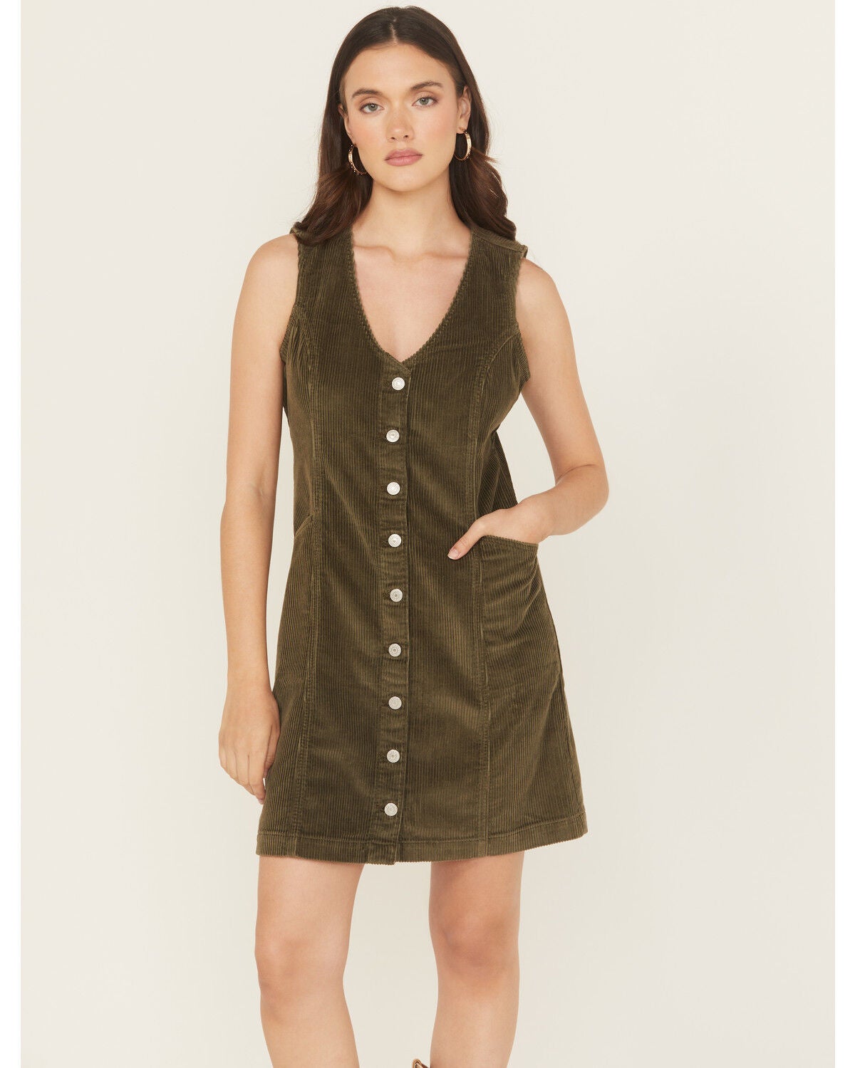 Women's Levi's Vianna Sleeveless Button-Down Corduroy Dress