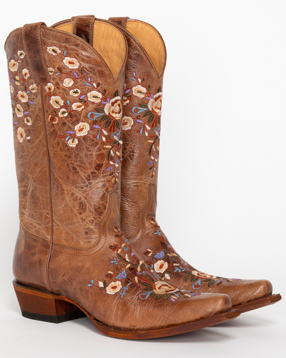 Women's Shyanne Maisie Floral Embroidered Western Leather Boots - Snip