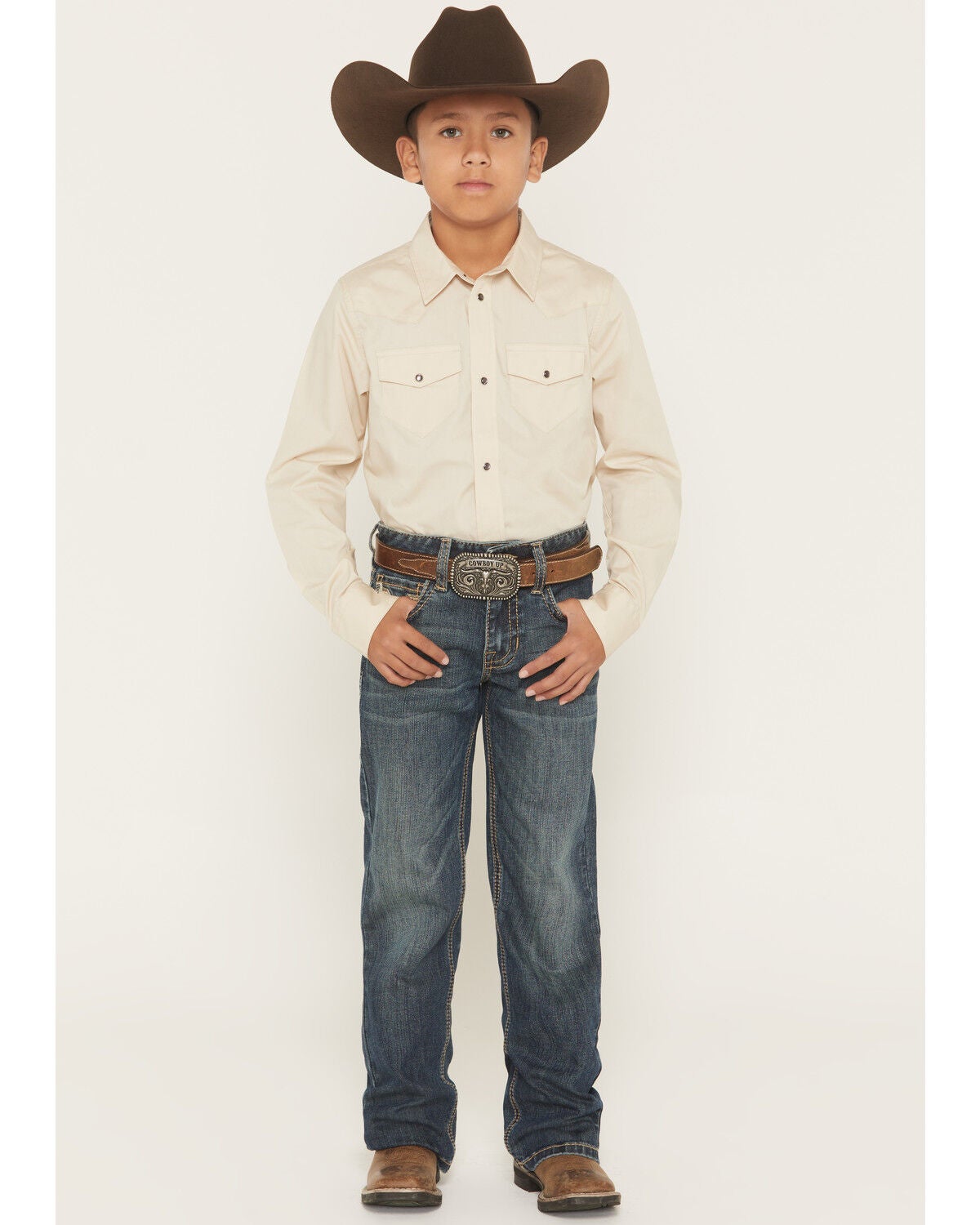 Boys' Rock & Roll Denim Medium Wash Bootcut Stretch Denim Jeans