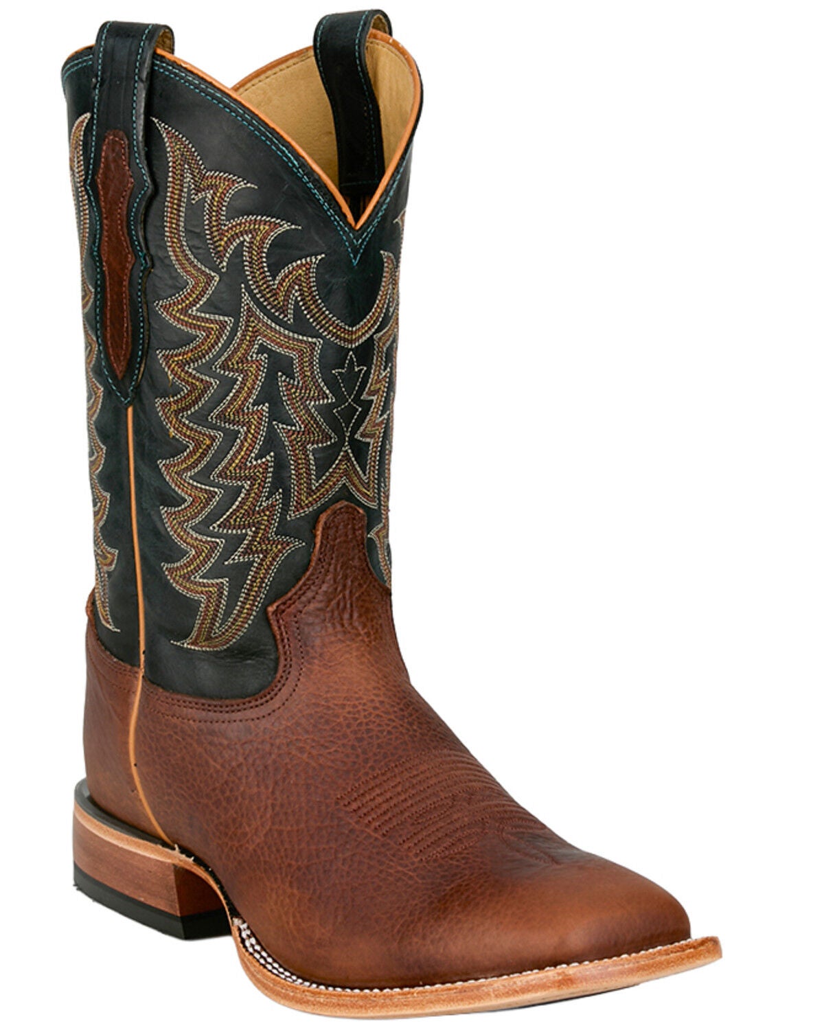 Men's Tony Lama Alfredo Exotic Bison Western Boots - Broad Square Toe