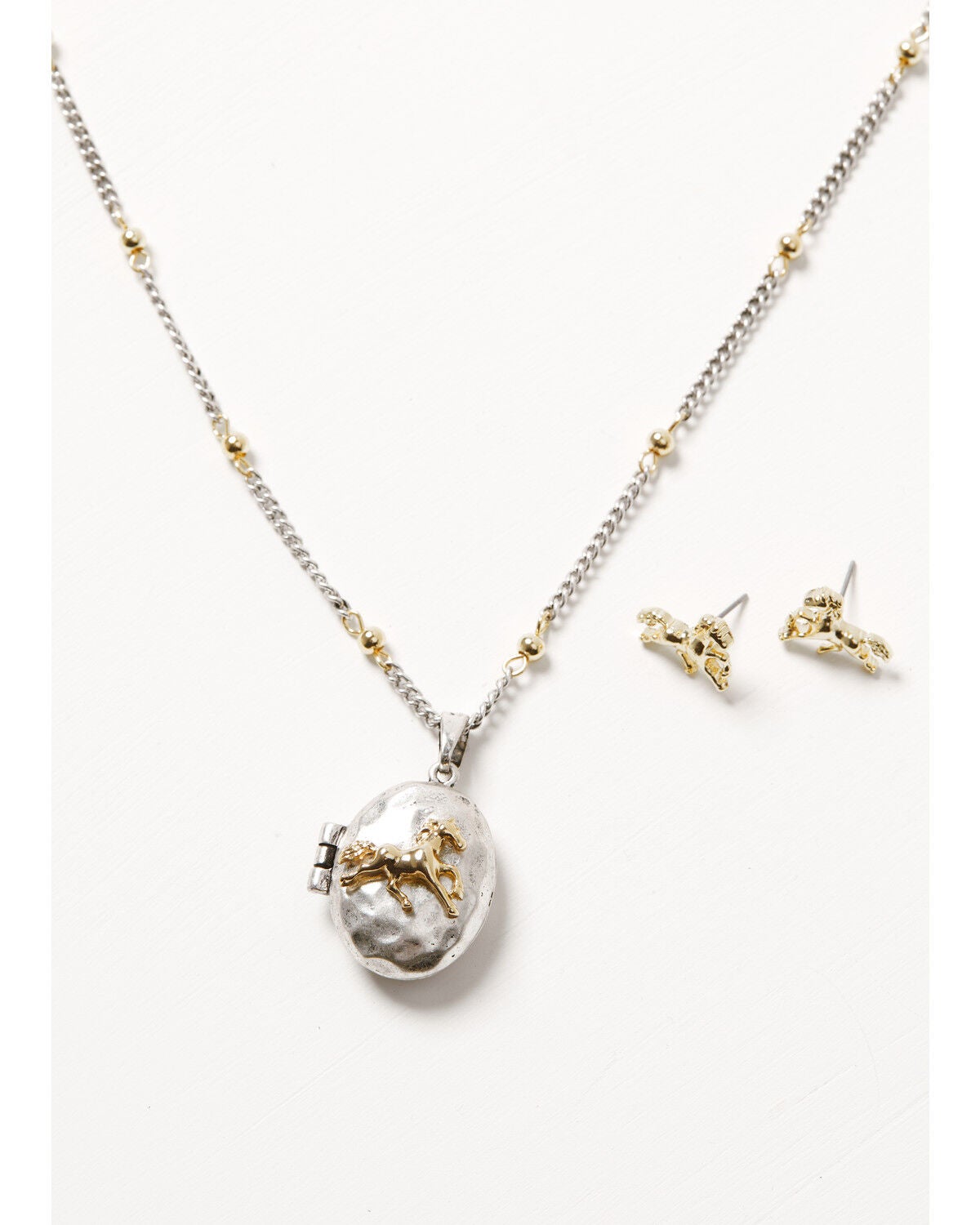 Women's Shyanne Western Muse Horse Locket Jewelry Set - 2 Piece