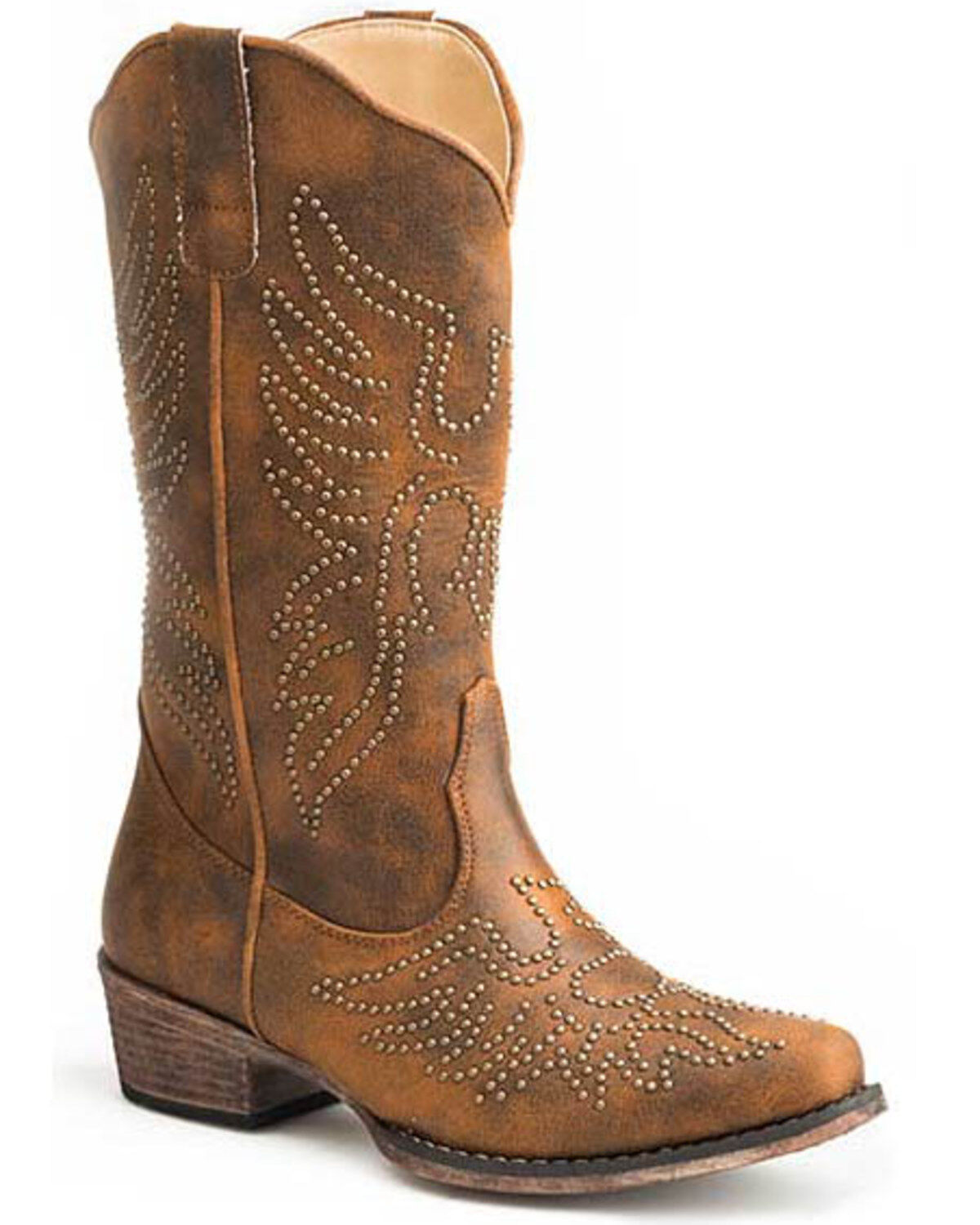 Women's Roper Vintage Brown Western Boots - Snip Toe
