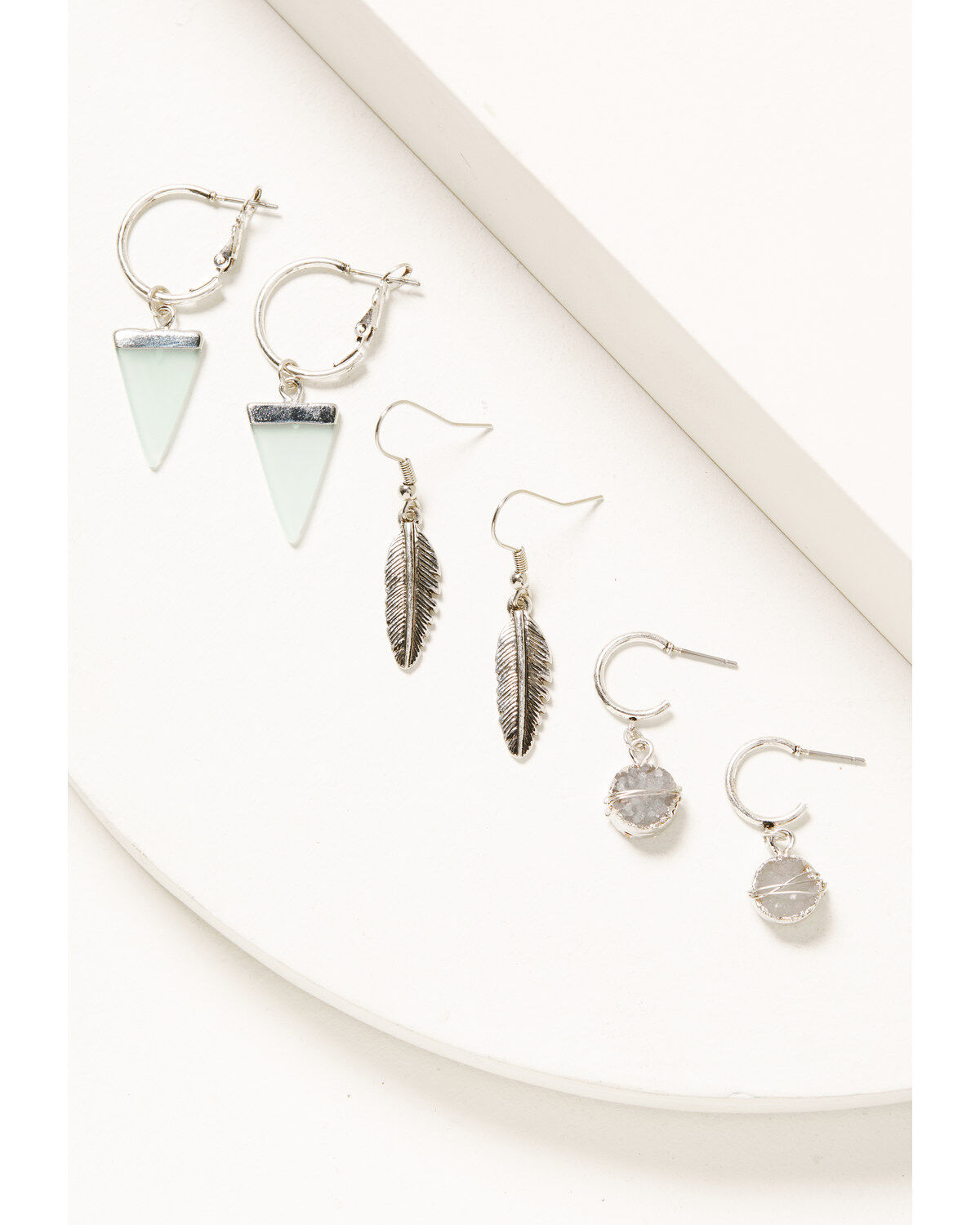 Women's Shyanne Semi-Precious Dangle Earrings - 3-Set