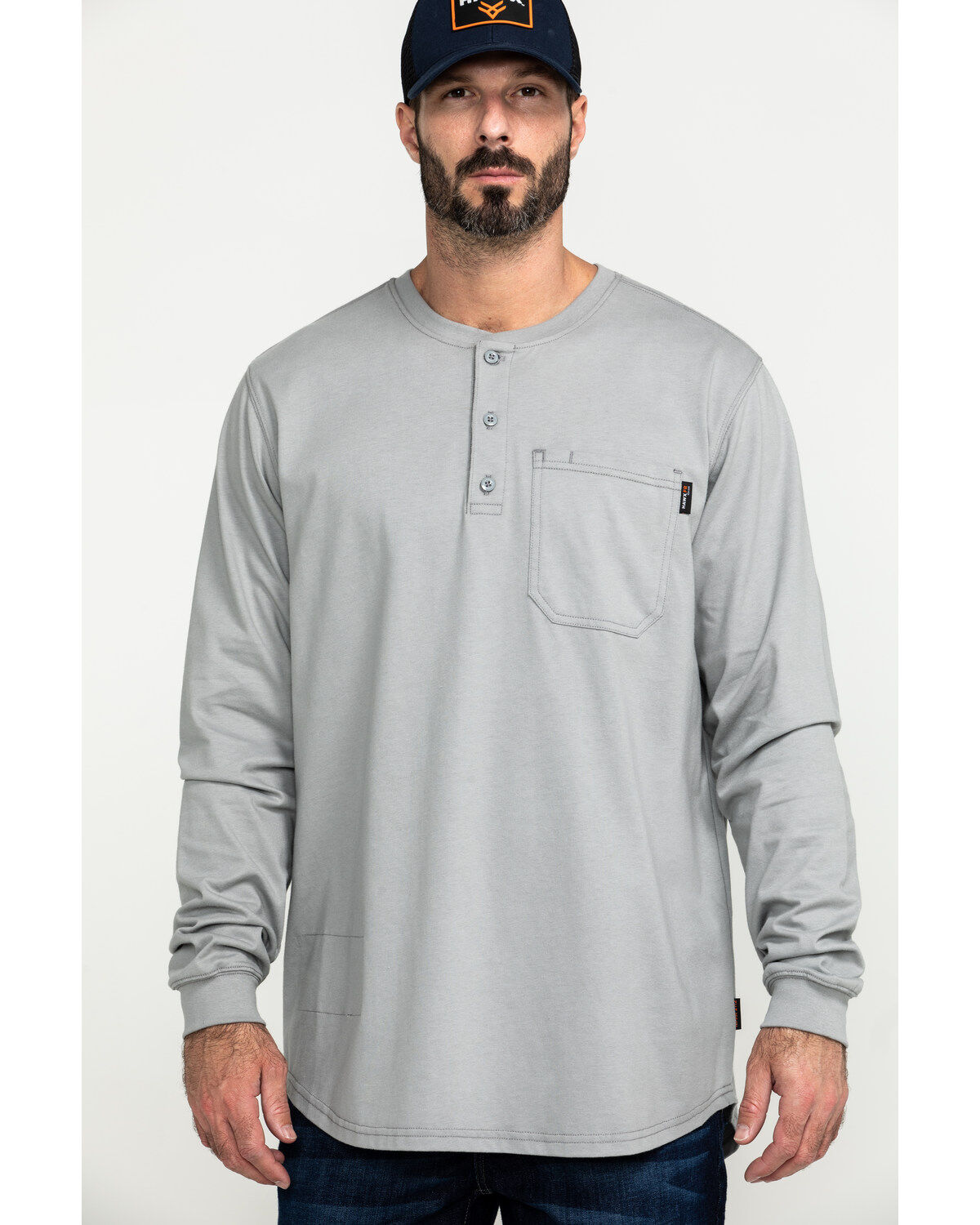 Men's Hawx FR Long Sleeve Pocket Henley Work Shirt