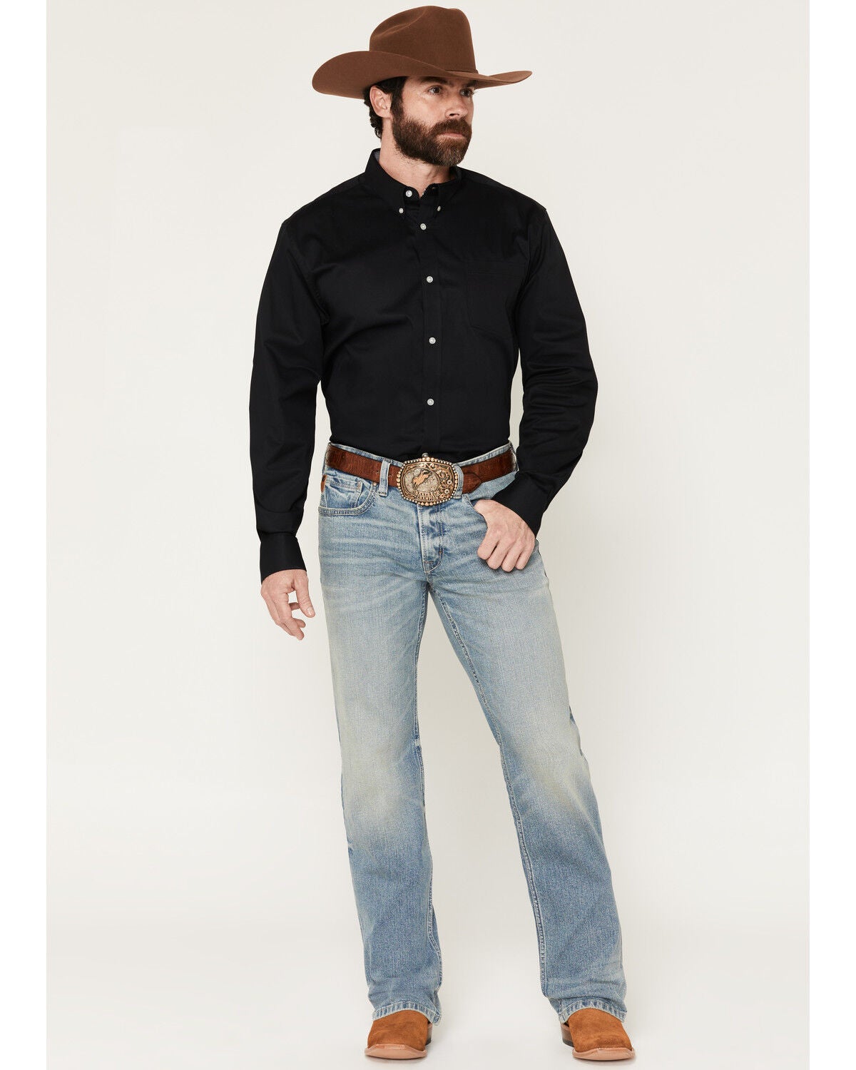 Men's Moonshine Spirit Maverick Medium Wash Slim Bootcut Stretch Deni