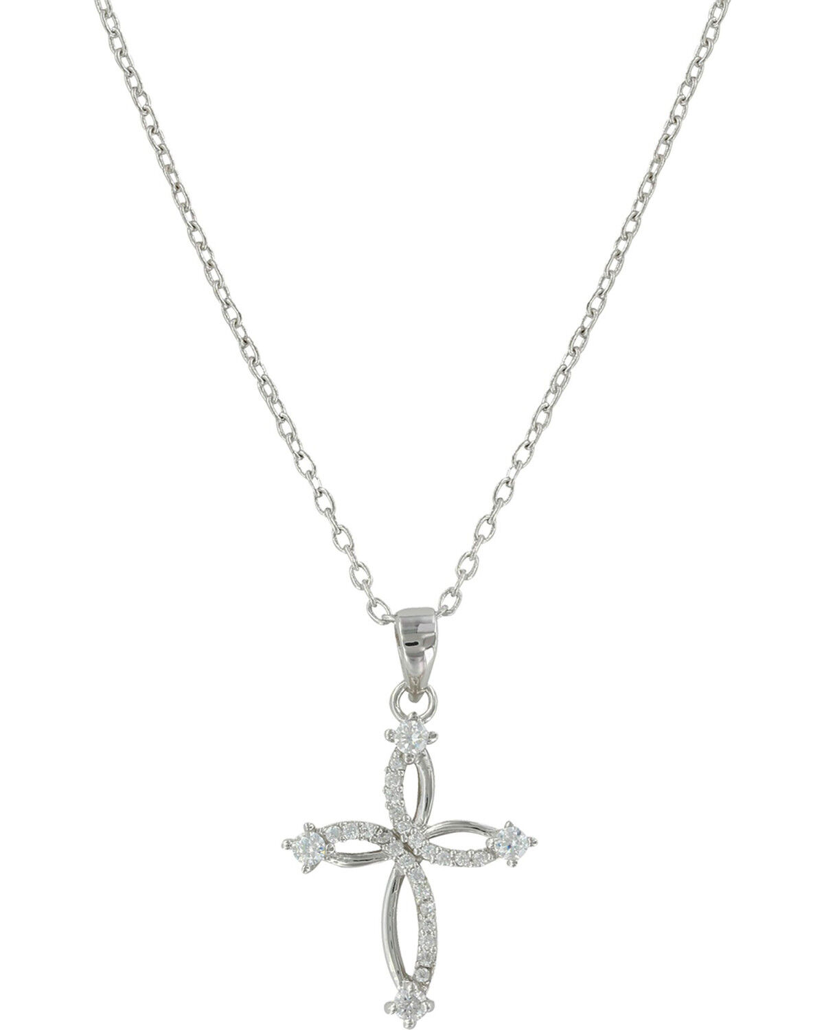 Women's Montana Silversmiths Silver Tangled Arms Cross Necklace
