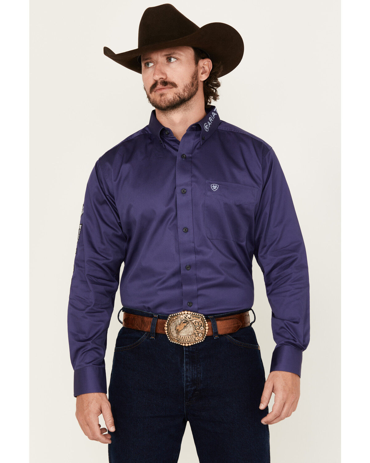 Men's Ariat Team Logo Long Sleeve Button-Down Western Shirt - Tall