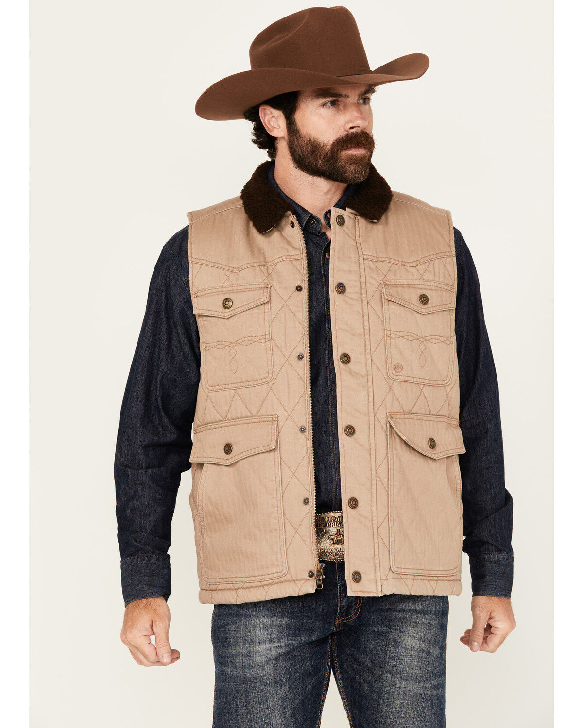 Men's Blue Ranchwear Ogden Lined Quilted Vest