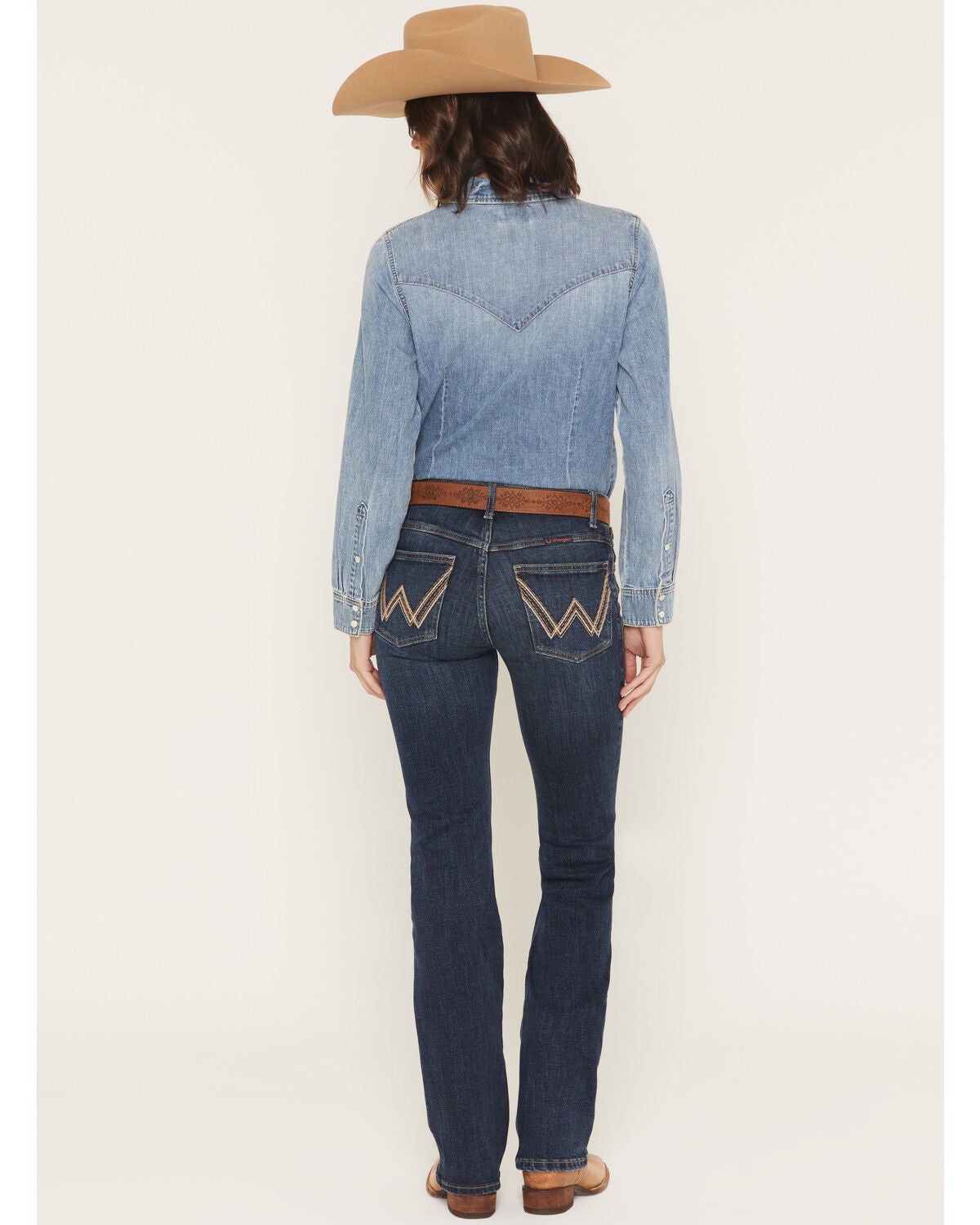 Women's Wrangler Willow Dark Wash Mid Rise Bootcut Ultimate Riding Jea