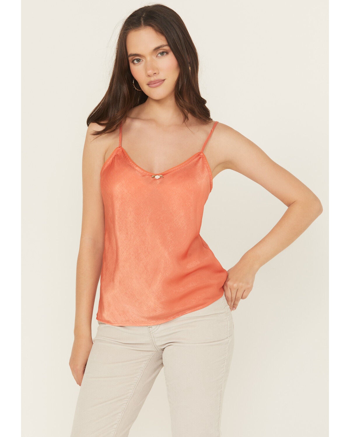 Women's Originality Sienna Solid Sleeveless Satin Cami