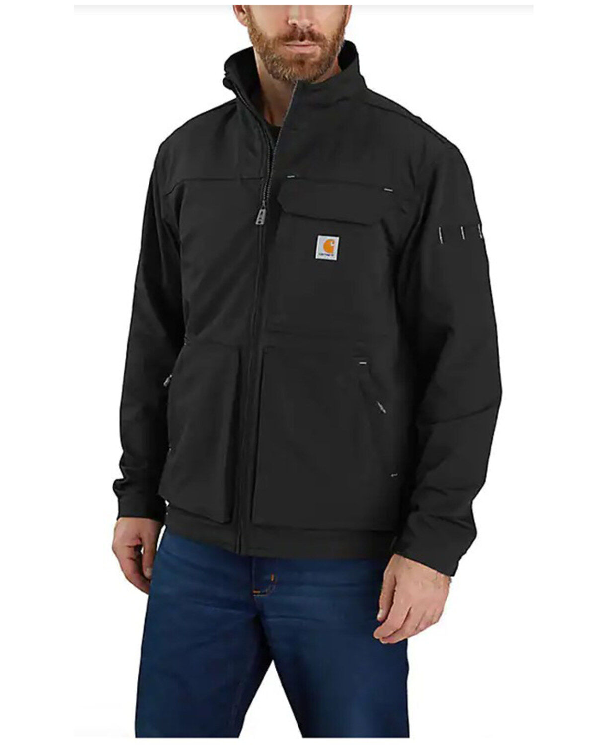 Men's Carhartt Super Dux Black Relaxed Fit Lightweight Zip-Front Work