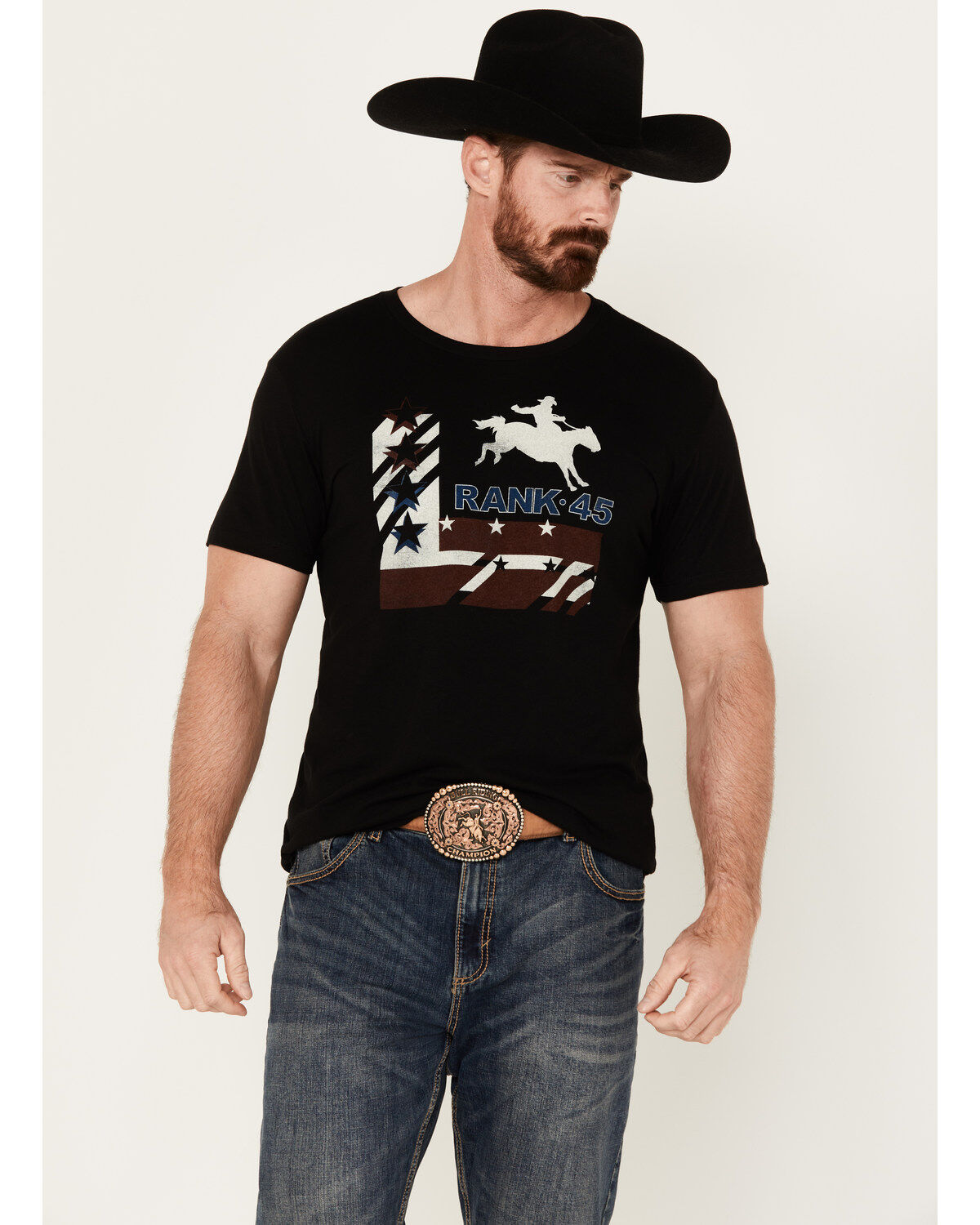 Men's RANK 45 Alban Western Horse Short Sleeve Graphic T-Shirt