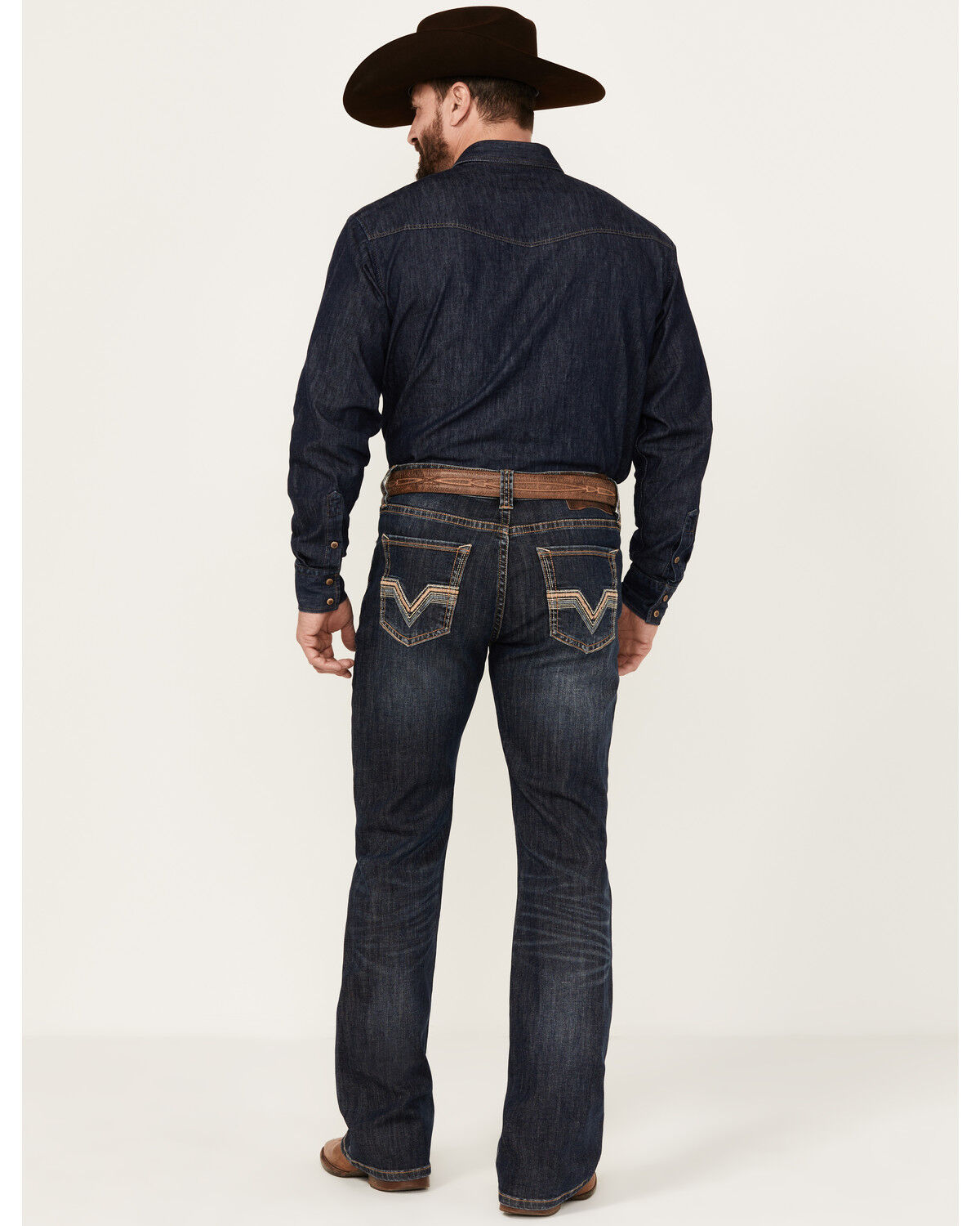 Men's Double Barrel Rock & Roll Denim Dark Wash Reflex Bootcut Stretch