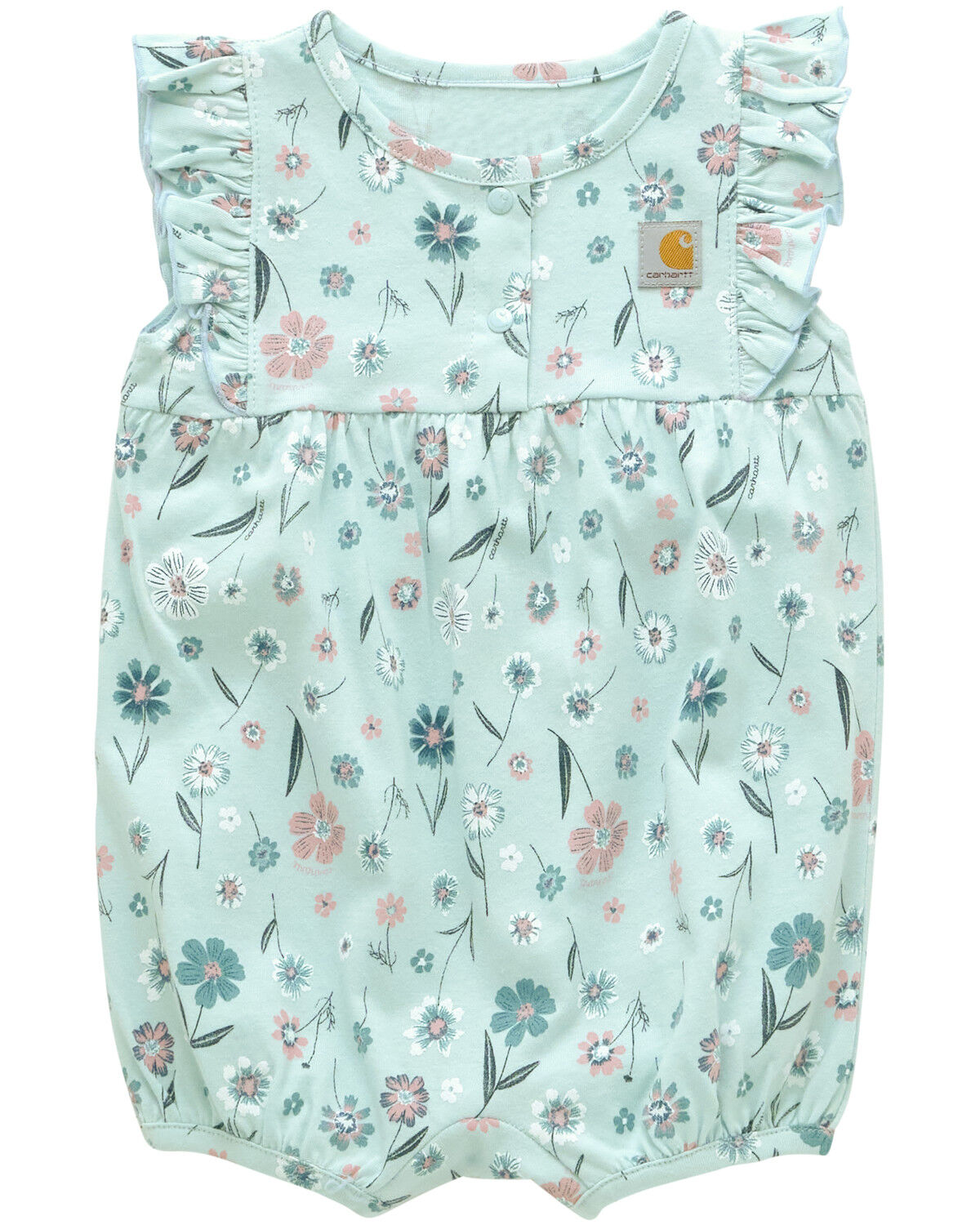 Girls' Carhartt Infant Floral Print Sleeveless Snap Onesie