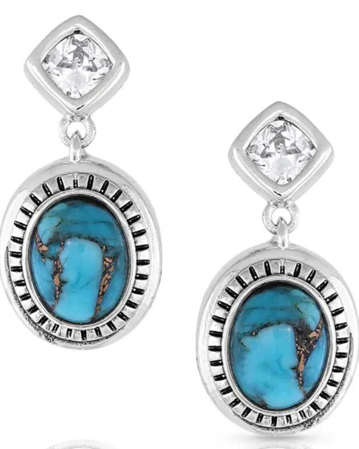 Women's Montana Silversmiths Open Night Sky Turquoise Earrings